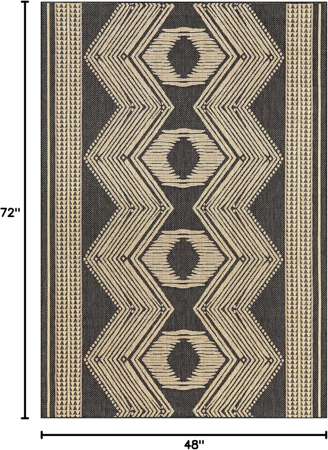 nuLOOM Ranya Light Brown Geometric Indoor/Outdoor Area Rug, 4' x 5'
