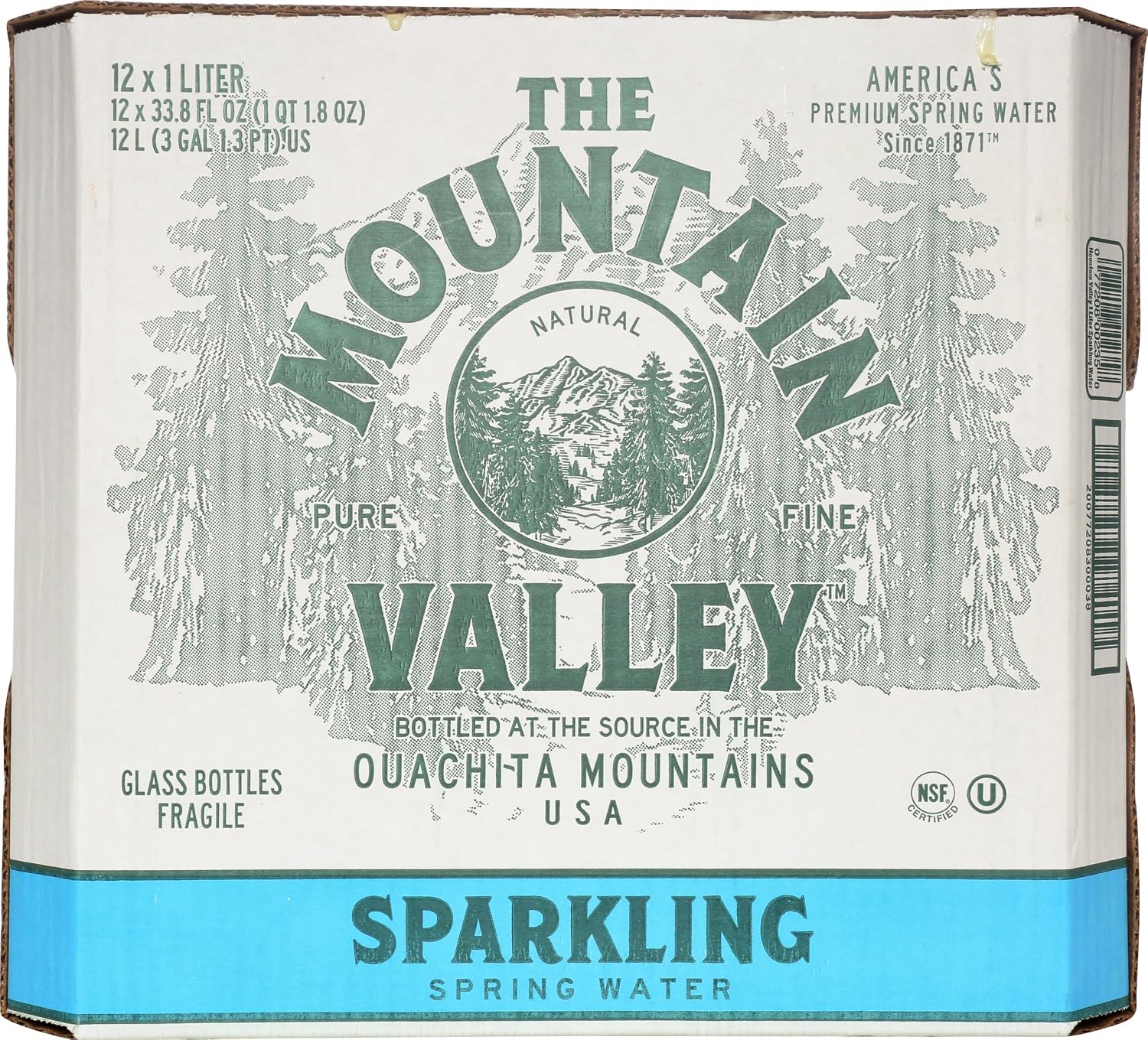 Mountain Valley Water, Water Sparkling, 12pk, 33.8 Fl Oz