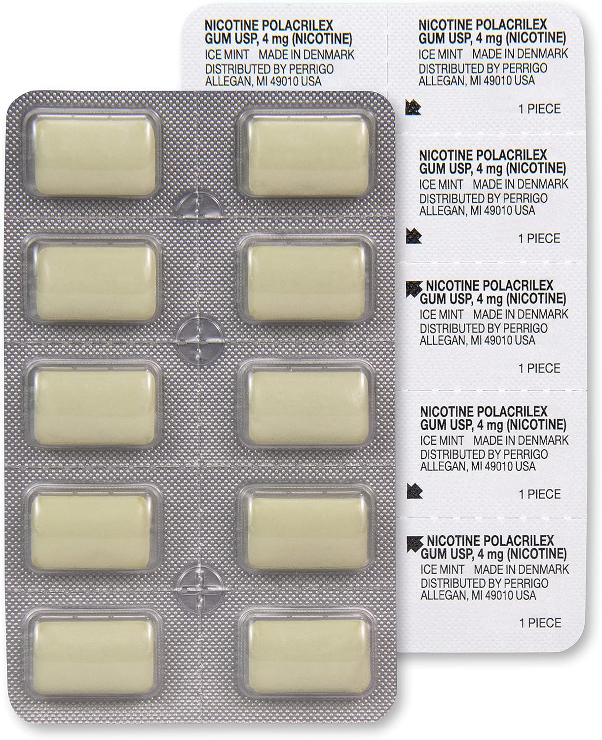 Amazon Basic Care Nicotine Polacrilex Coated Gum 4 mg (nicotine), Cinnamon Flavor, Stop Smoking Aid, Quit Smoking, Reduces Nicotine Cravings, 160 Count