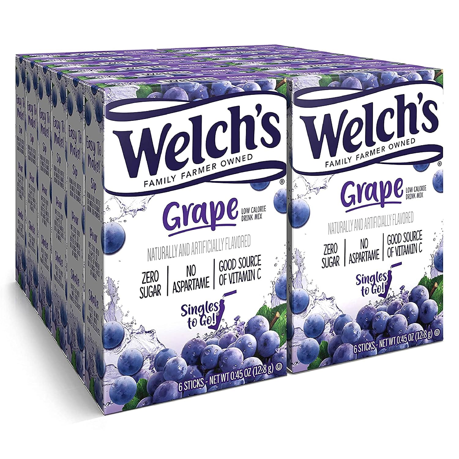 Singles To Go! Welch's Water Drink Mix, Grape, 72 Packets