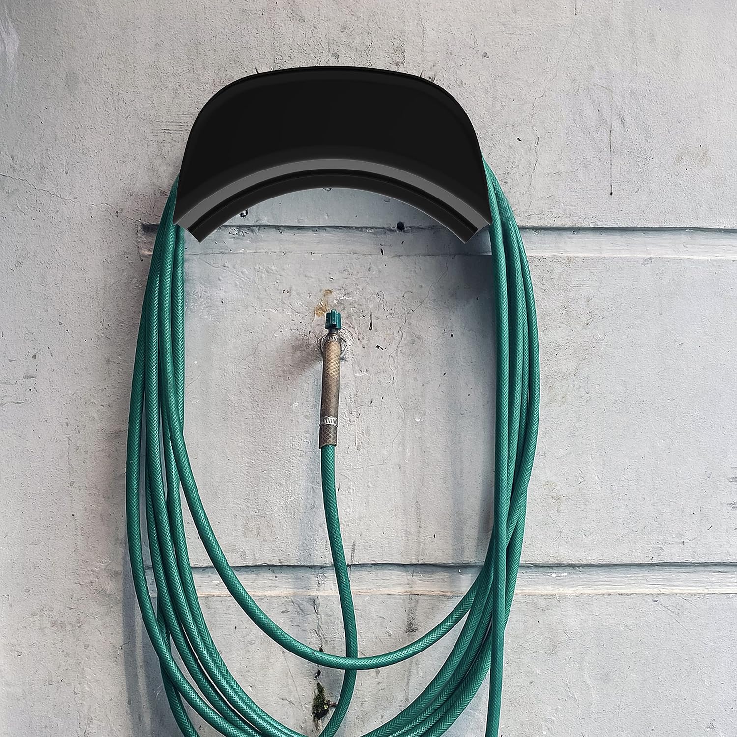 Gardzen Heavy Duty Hose Holder Wall Mount Black