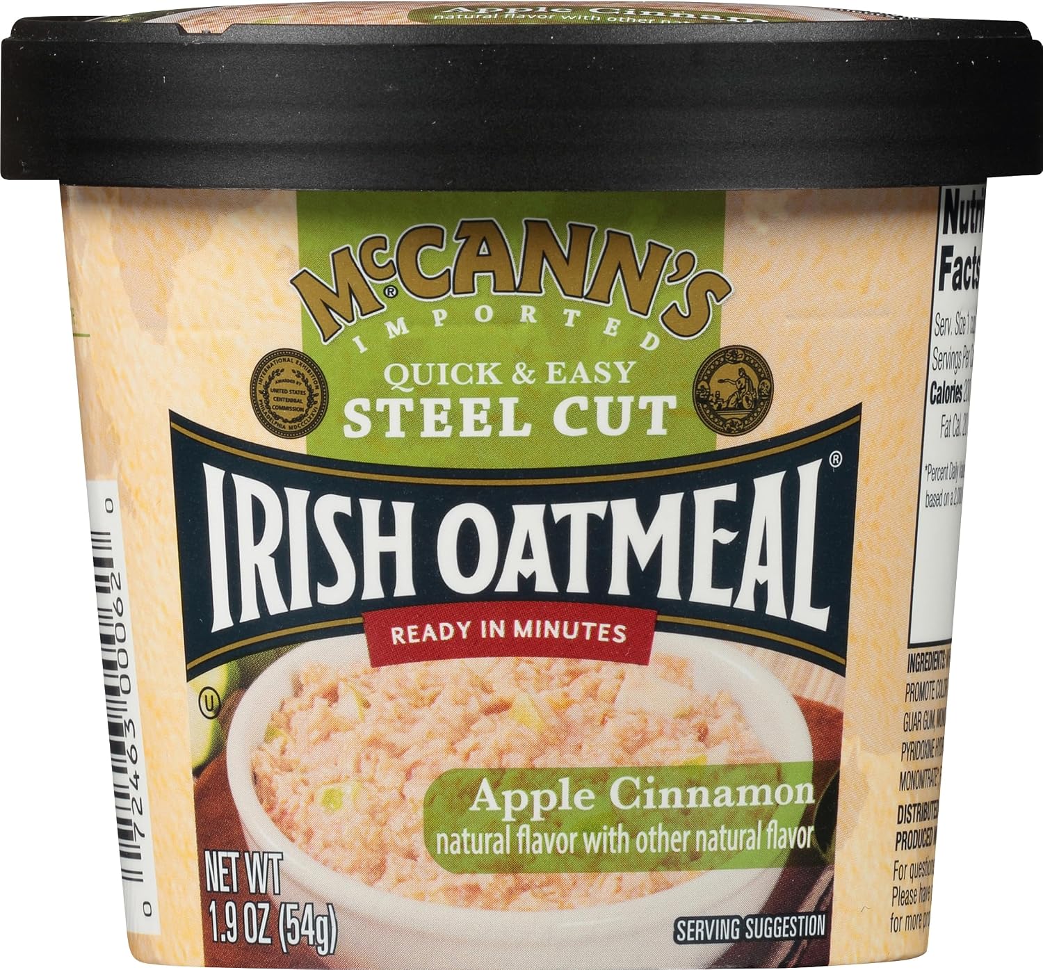 McCann's Irish Oatmeal Instant Oatmeal Cup, Maple Brown Sugar, 1.9 Ounce (Pack of 12)