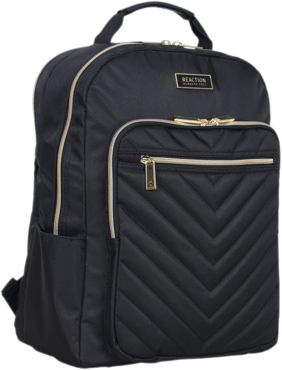 Kenneth Cole REACTION Madison Square Lightweight Hardside Chevron Expandable Spinner Luggage, Black, (28-Inch Checked)