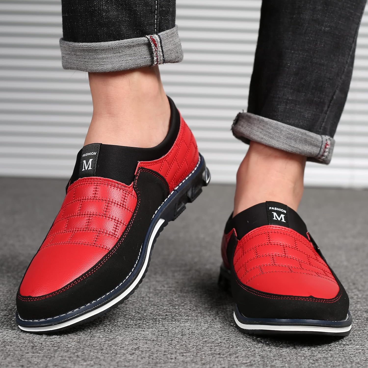 COSIDRAM Mens Casual Shoes Dress Sneakers Loafers Comfort Walking Shoes | Lightweight slip-on for hassle-free wear. Cloud-like comfort, sock-friendly fit for daily & semi-formal occasions.