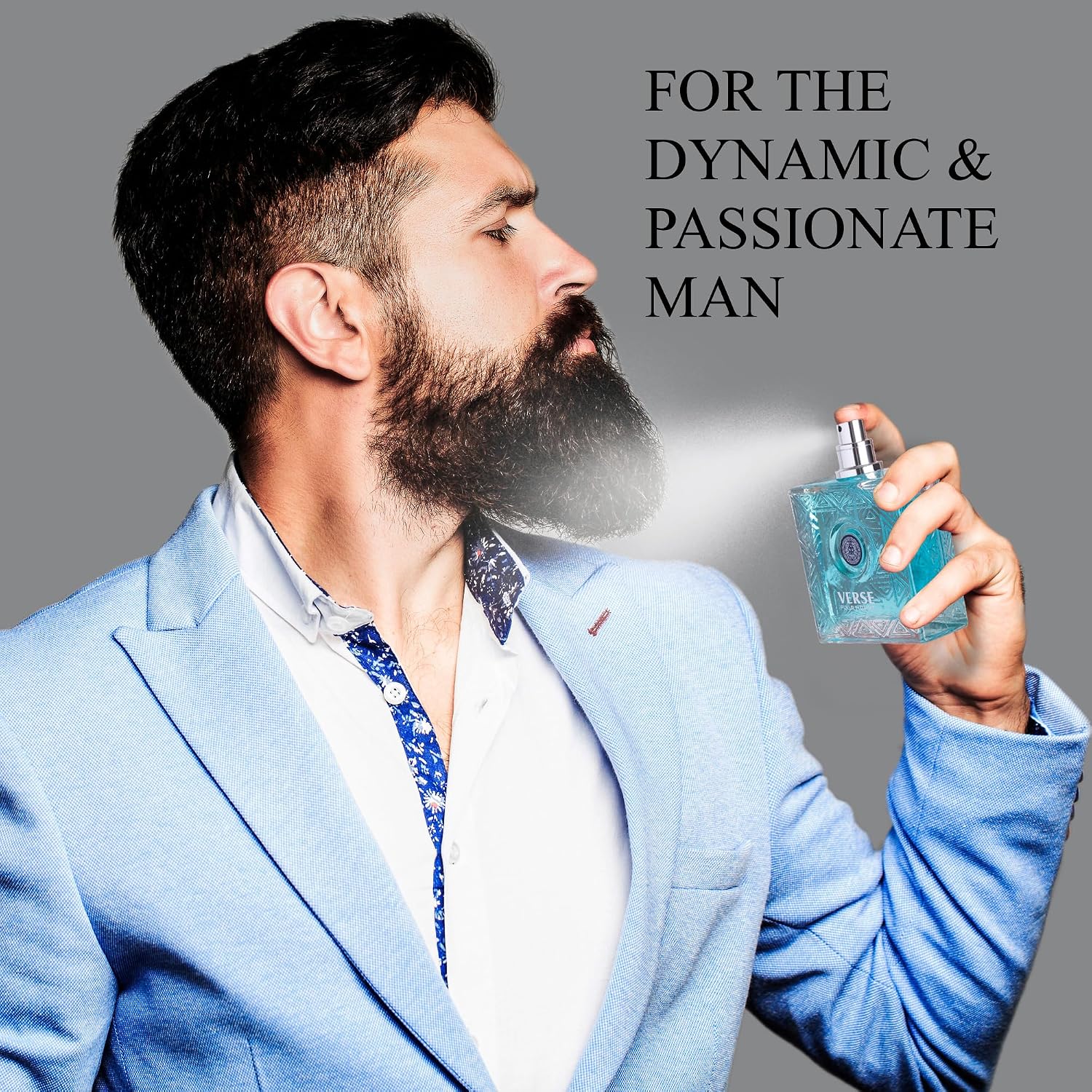 NovoGlow Verse Pour Homme Eau De Parfum Spray for Men Long Lasting Citrusy Floral & Masculine Fragrance Smell Fresh All Day Long Gift for Men for