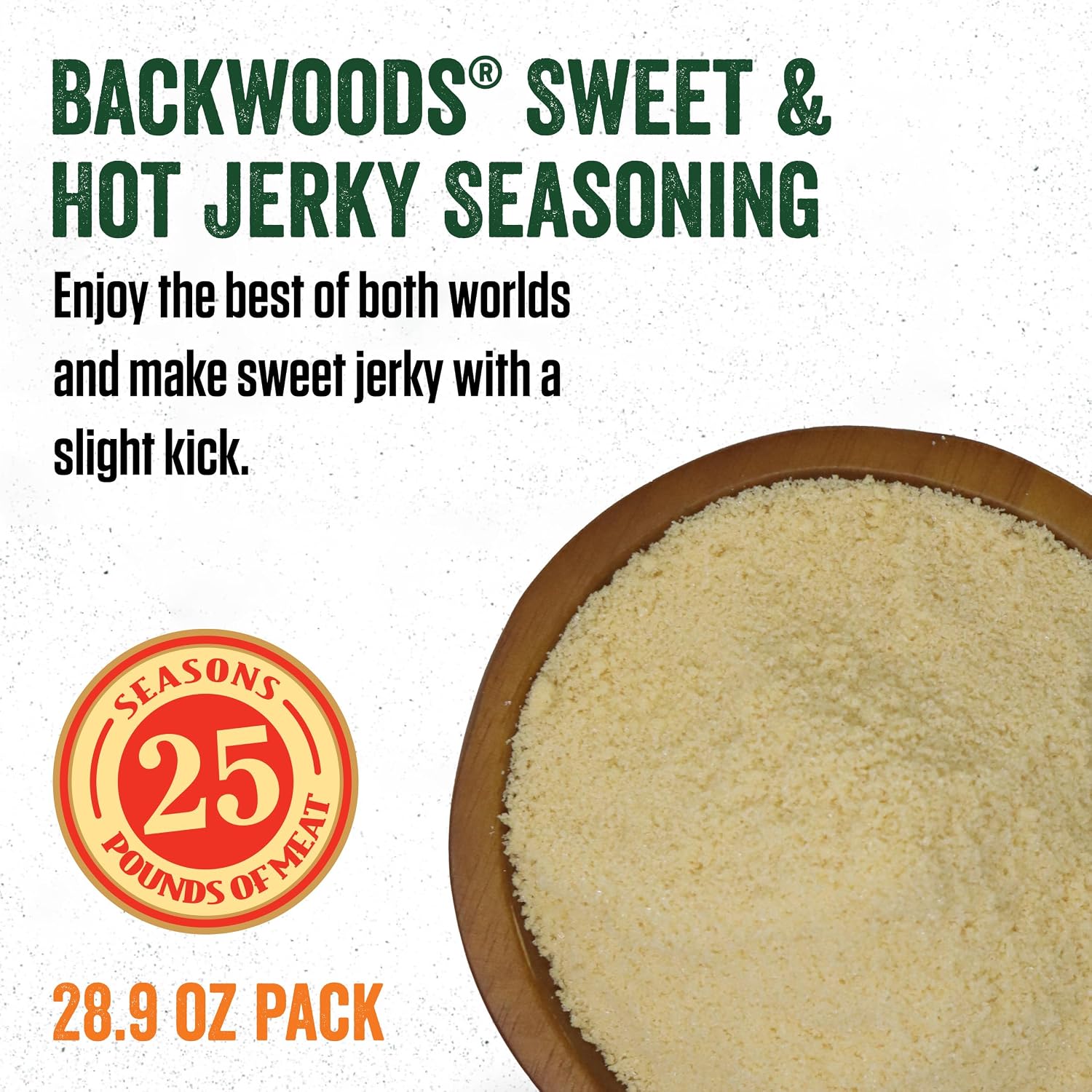 LEM Products Backwoods Sweet & Hot Jerky Seasoning, 5.8 oz Packet | Pre-Measured Seasoning and Cure for Wild Game and Domestic Meat, Seasons Up to 5 Pounds of Meat for Homemade Jerky