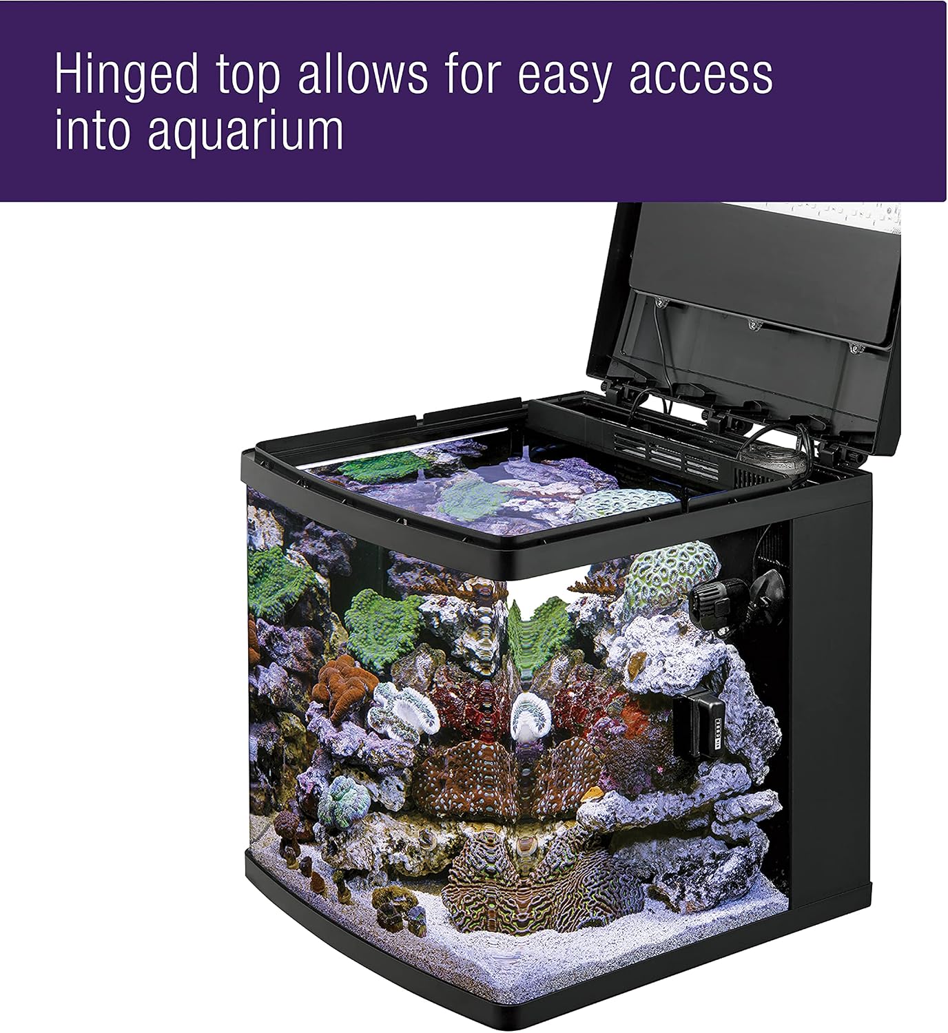 Coralife BioCube, Aquarium Kit, Nano Tank, Customizable LED Lighting, for Saltwater and Freshwater Environments, 16 Gallons