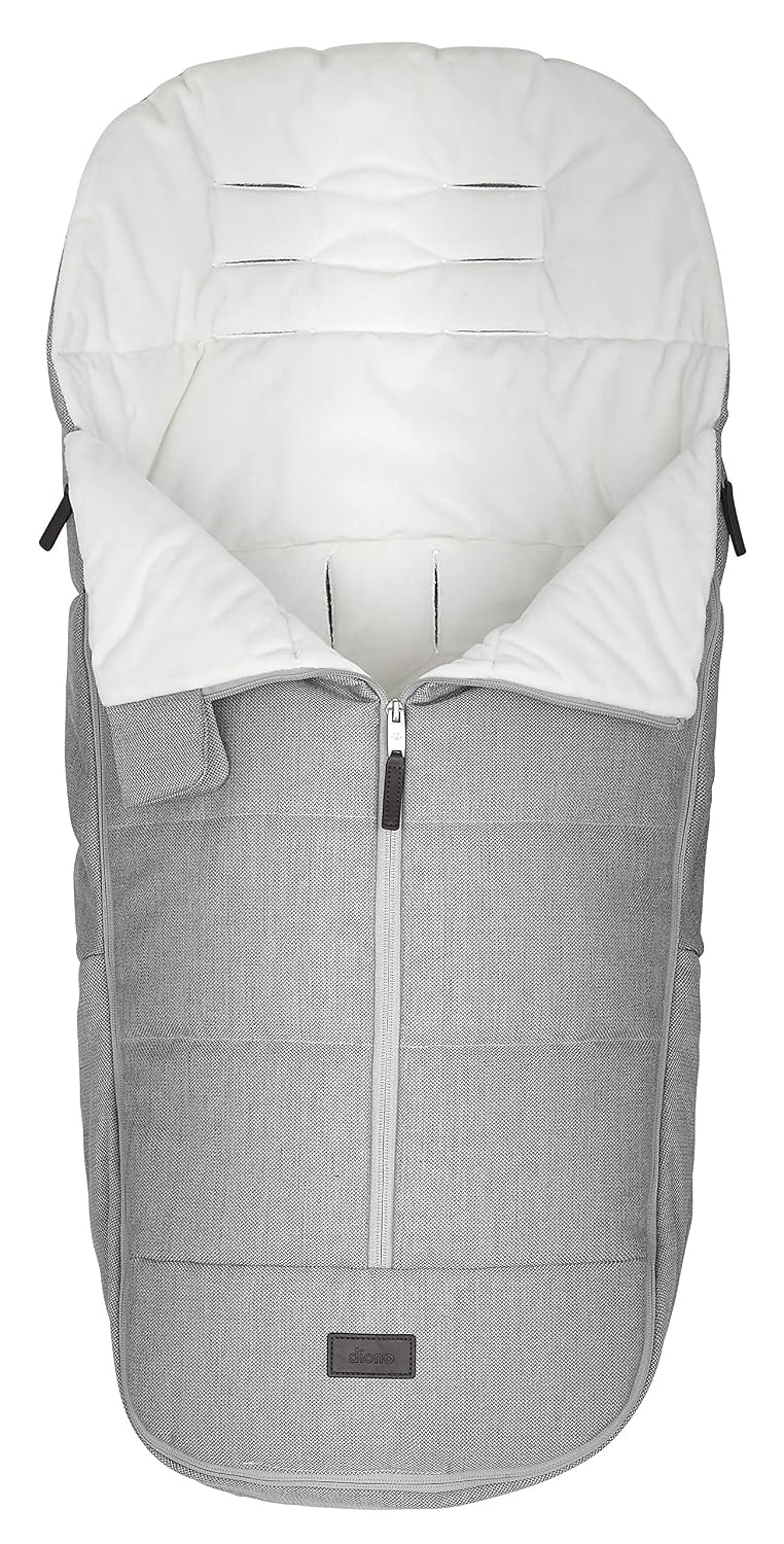 Diono Quantum Classic All Weather Footmuff To Protect Your Baby in Car Seats & Strollers, Light Grey Cube