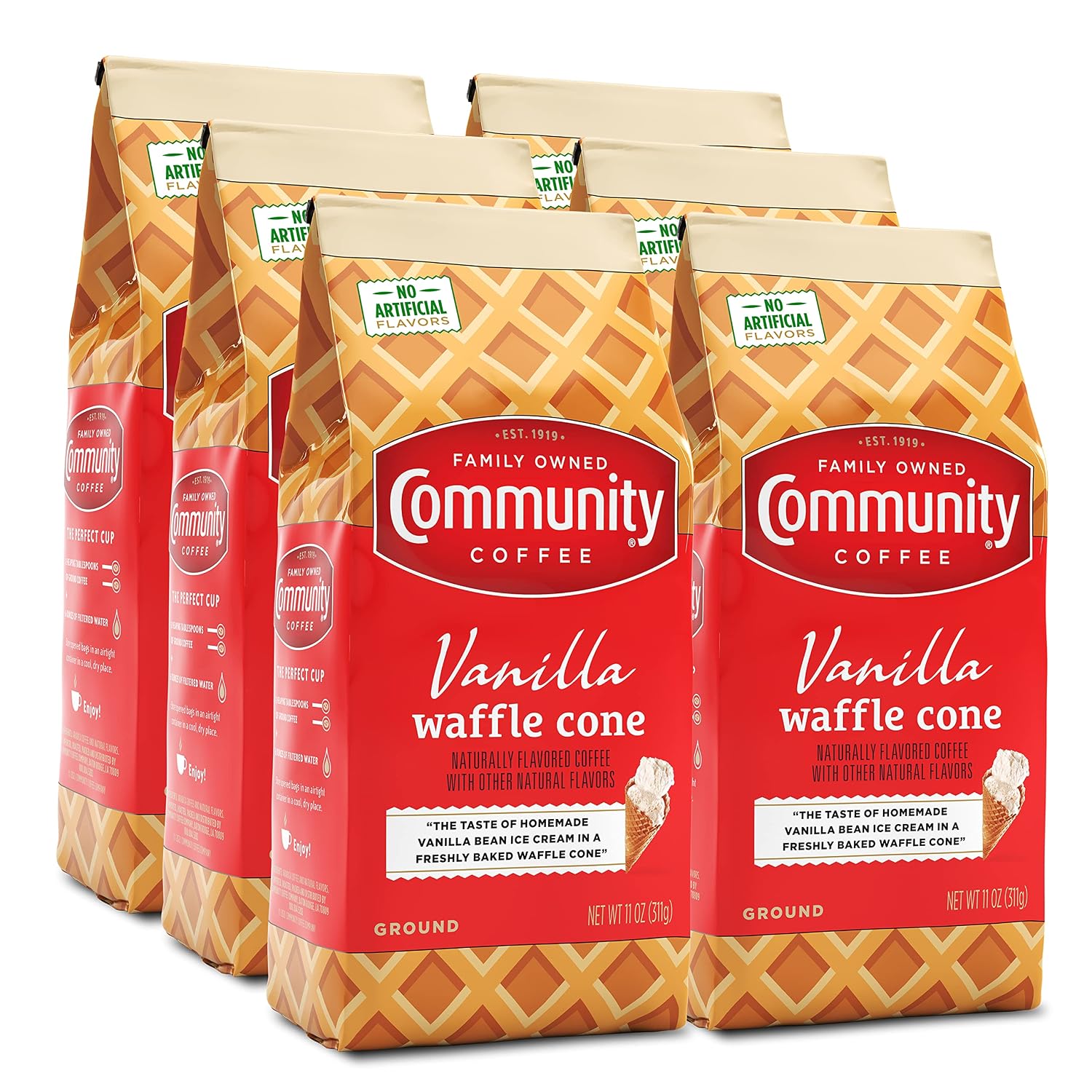 Community Coffee Caramel Cookie Butter Flavored 12 Ounces, Medium Roast Ground Coffee, 12 Ounce Bag (Pack of 1)
