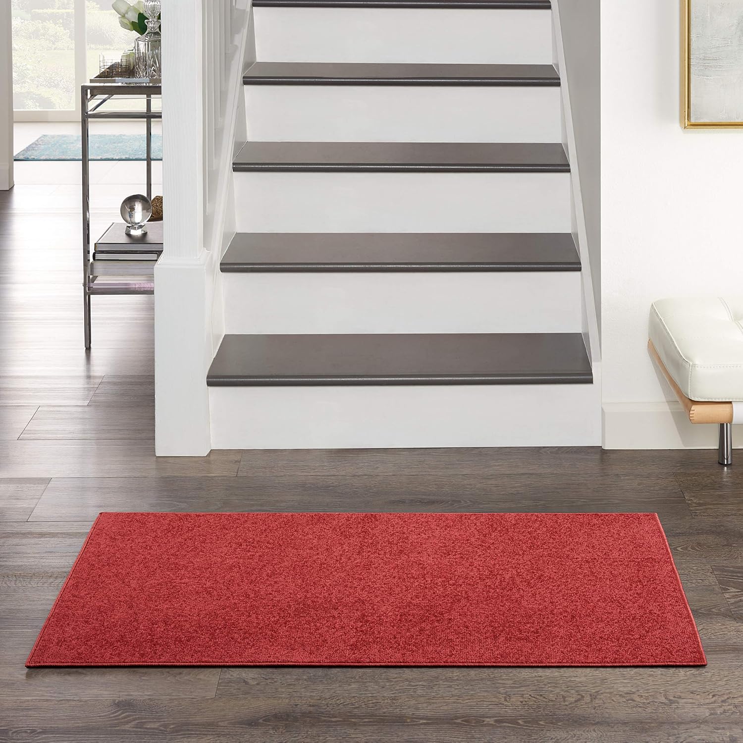 Nourison Home Essentials Indoor Outdoor Area Rug, Ivory Beige, 7' x 10'