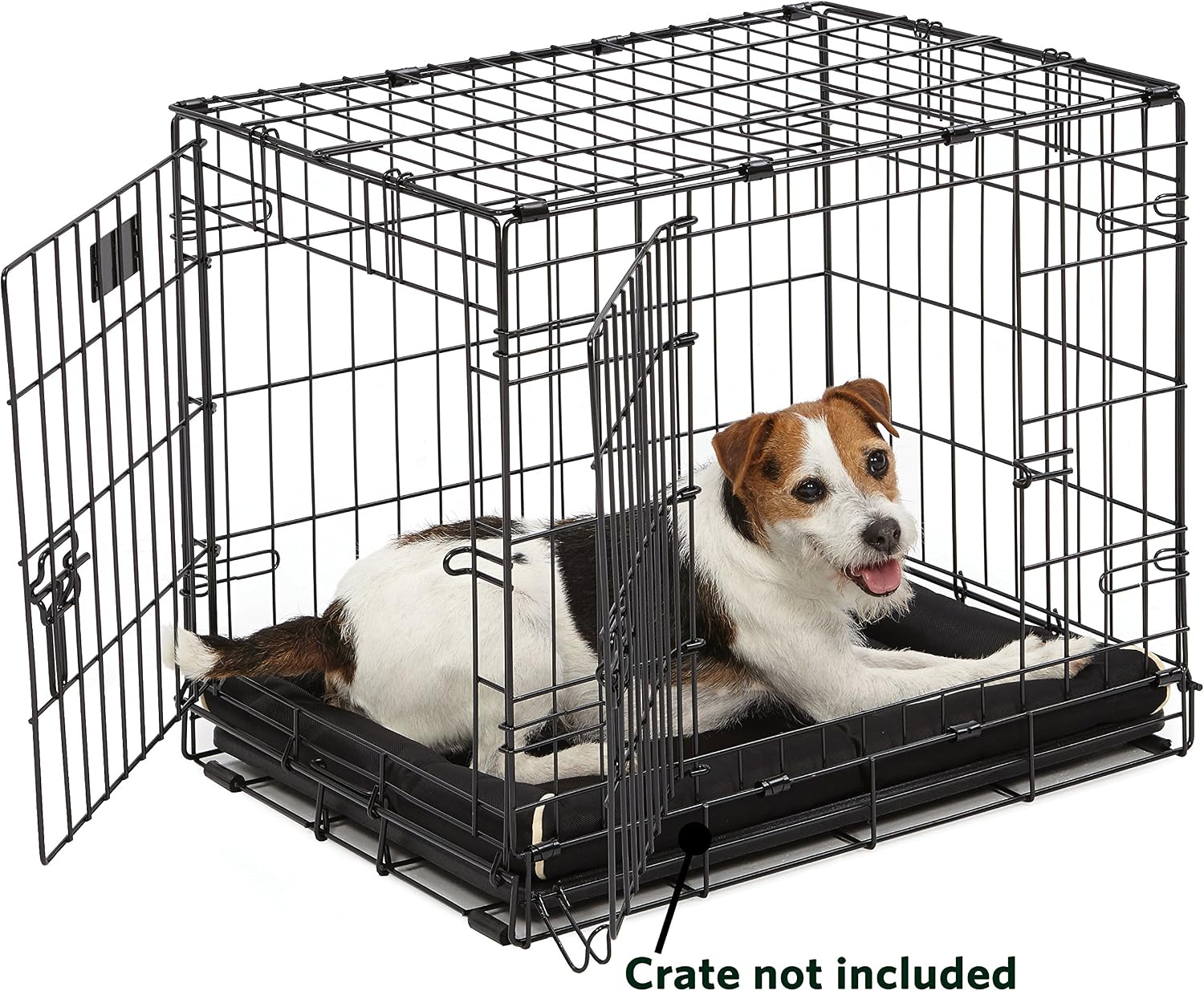 MidWest Homes for Pets Intermediate QuietTime MAXX Ultra-Rugged Dog Bed, Water & Odor Resistant, Bolstered Edge, Non-Slip Bottom, Fits 36-inch Crates, Black