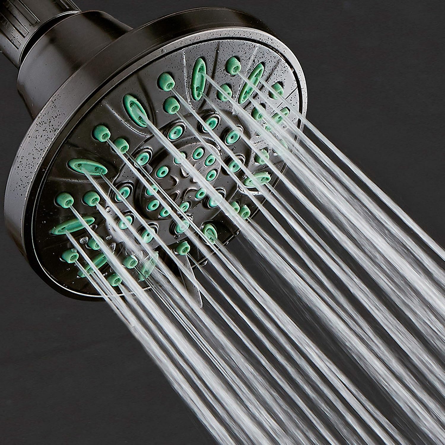 AquaDance Antimicrobial/Anti-Clog High-Pressure 6-setting Shower Head, Microban Nozzle Protection from Growth of Mold