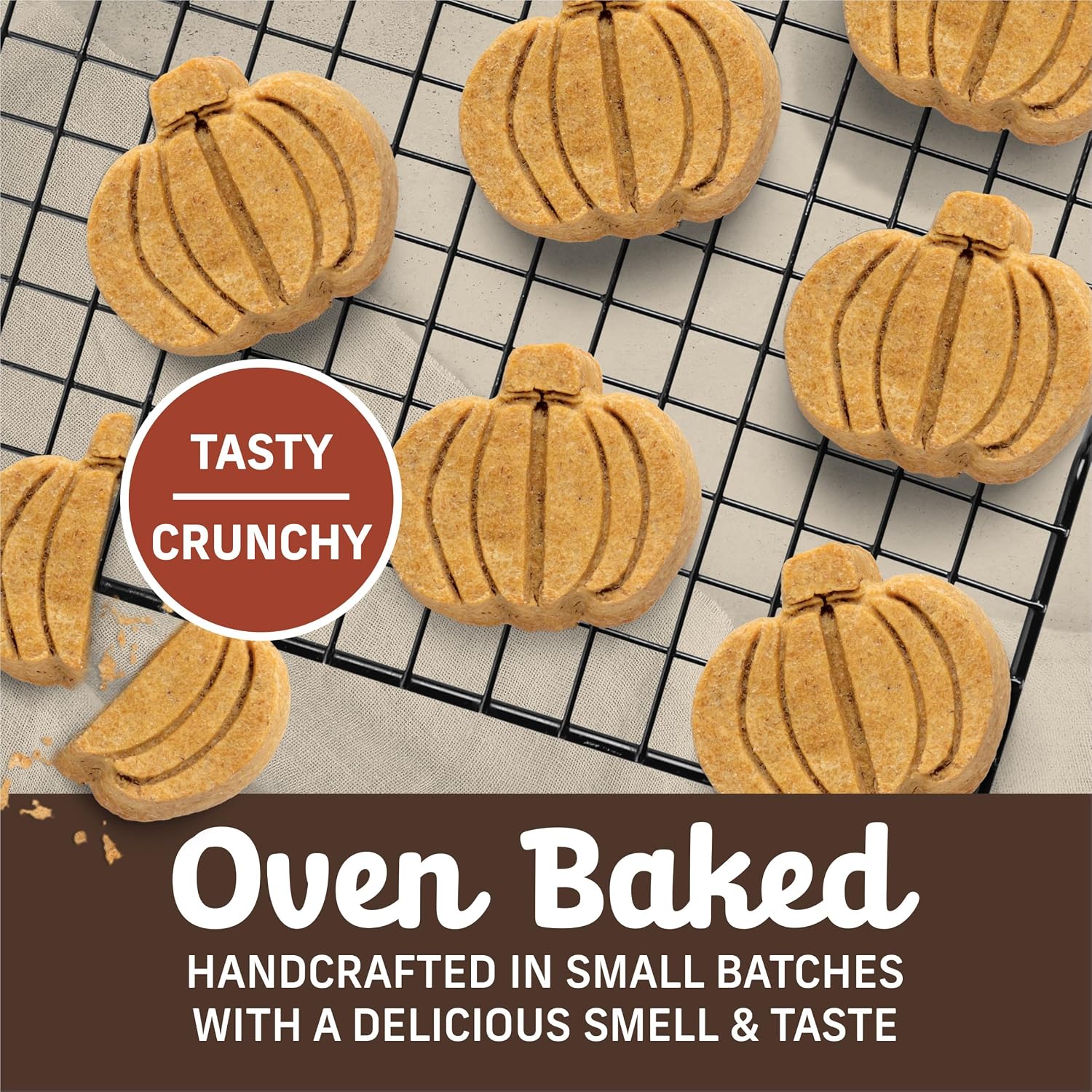 Merrick Oven Baked Dog Treats, Natural and Crunchy Bag of Treats, Pumpkin Patch with Real Pumpkin Snack
