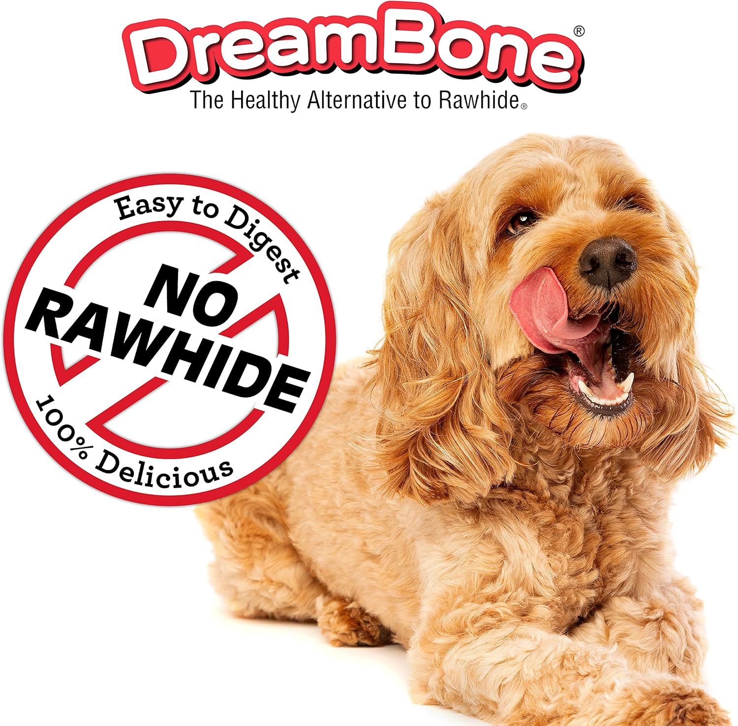 DreamBone Butcher’s Cut Chews 4 Count, Rawhide-Free Chews For Dogs, With Chicken-Flavor Chew Center | For the Toughest Chewers
