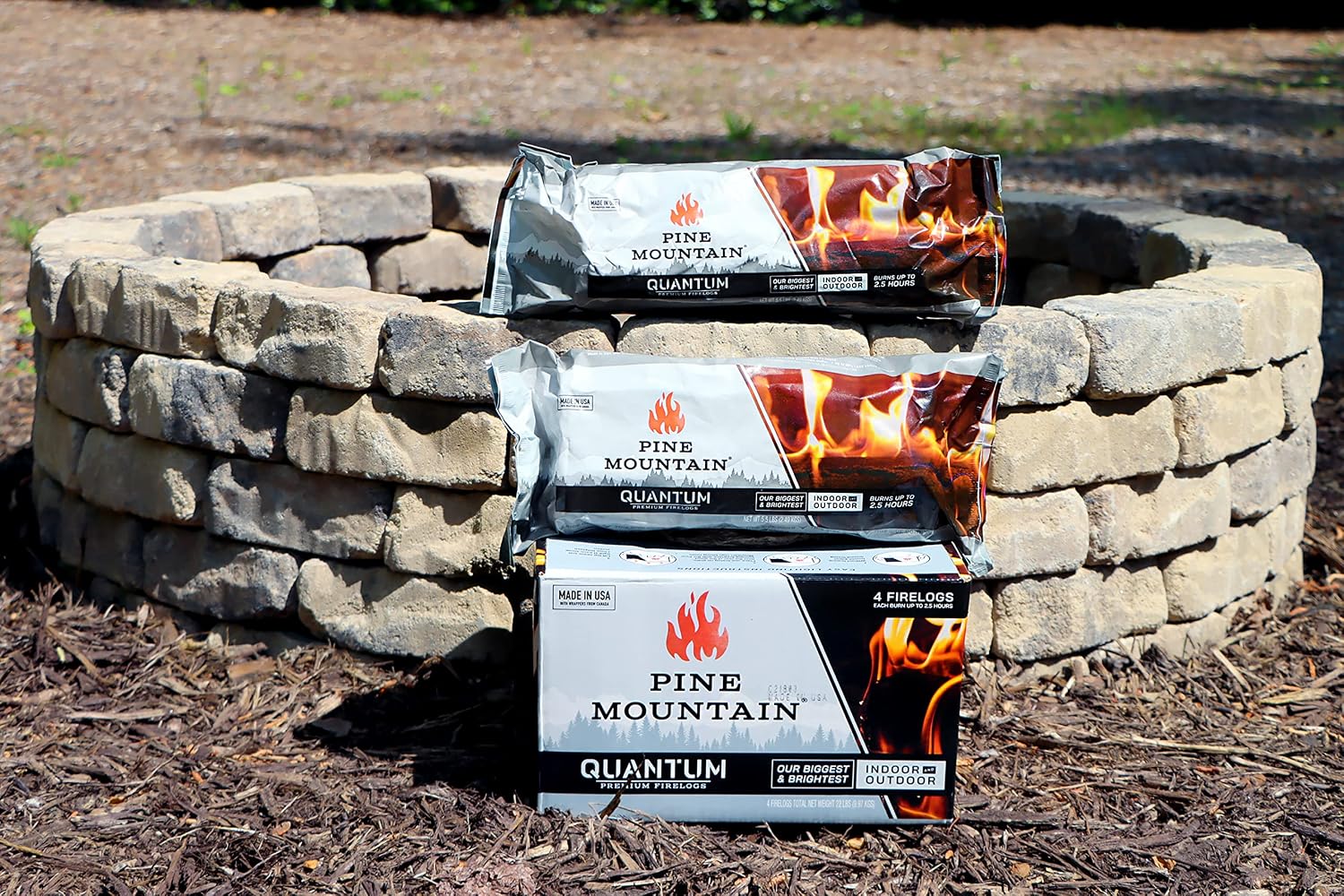 Pine Mountain Quantum 2.5 Hour Easy-Light Firelogs, 4 Count