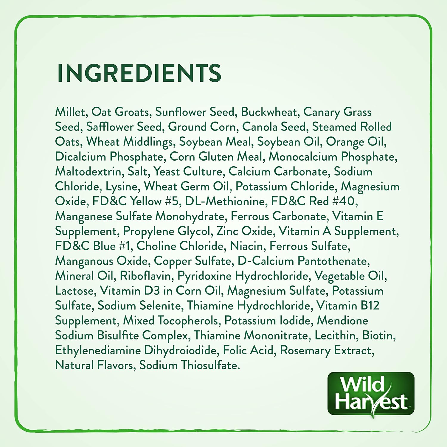 Wild Harvest Daily Blend Nutrition Diet, 2 Pounds, Bird Food for Cockatiels, Lovebirds and Small Hookbills
