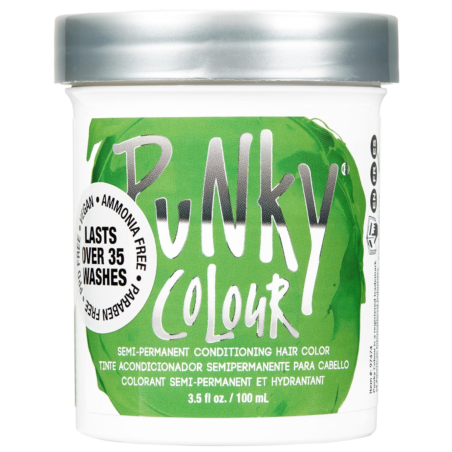 Punky Colour Flamingo Pink Semi Permanent Hair Color – Vibrant Pink Hair Dye, Vegan & Cruelty-Free Conditioning Formula, Lasts Up to 35 Washes, 3.5 fl oz