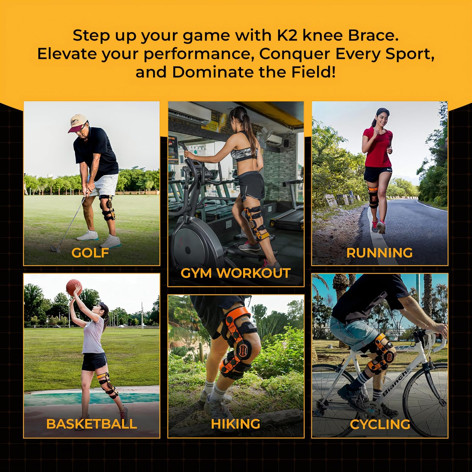 Z1 K2 Knee Brace – Ideal for Prevention PCL ACL MCL LCL/Meniscus Tear/OA/Arthritis/Osteoarthritis/Ligament Tear/Running/Sports Injury/Joint Pain/Offloader ~ Men ~ Women (S6)