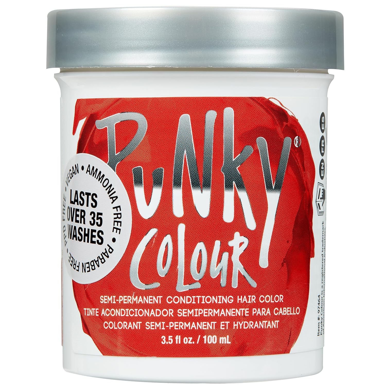 Punky Colour Flamingo Pink Semi Permanent Hair Color – Vibrant Pink Hair Dye, Vegan & Cruelty-Free Conditioning Formula, Lasts Up to 35 Washes, 3.5 fl oz