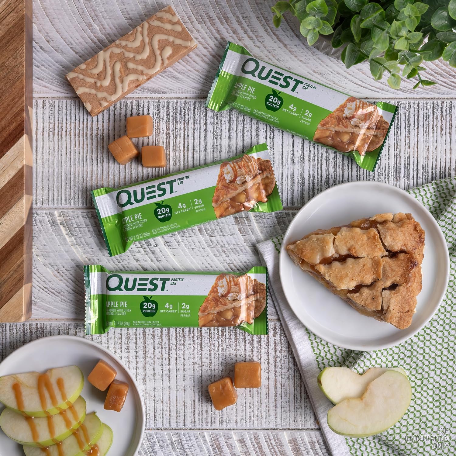 Quest Nutrition Oatmeal Chocolate Chip Protein Bars, 20g Protein, 12 Count | 12g Fiber, 5g Net Carbs, 1g Sugar, Gluten Free, High Quality Protein, Soft and Chewy, Individually Wrapped 2.12oz Bars