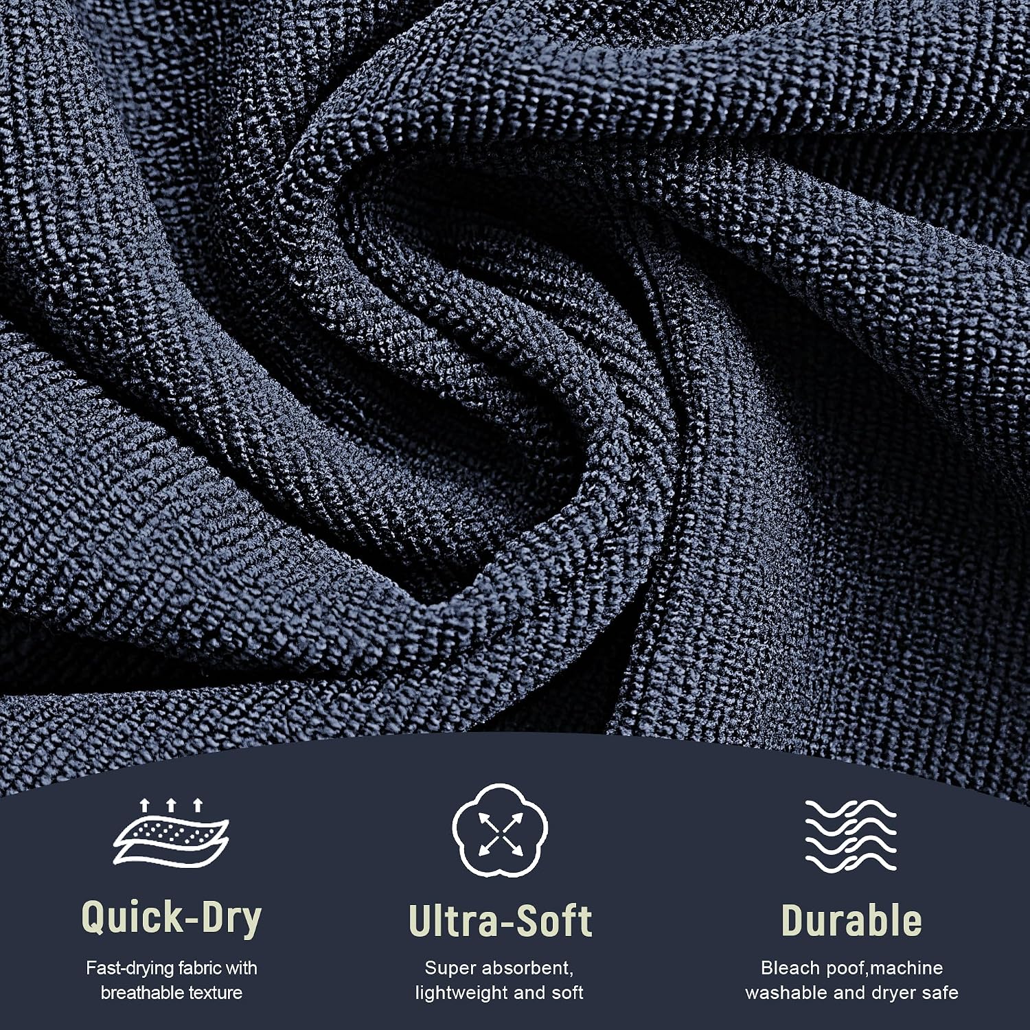 Comfy Microfiber Salon Towels 10 Pack, 29" x 16" | Soft Absorbent Quick Dry Bleach Resistant Towels, Ideal for Salon, Barber, Spa, Esthetician, Gym