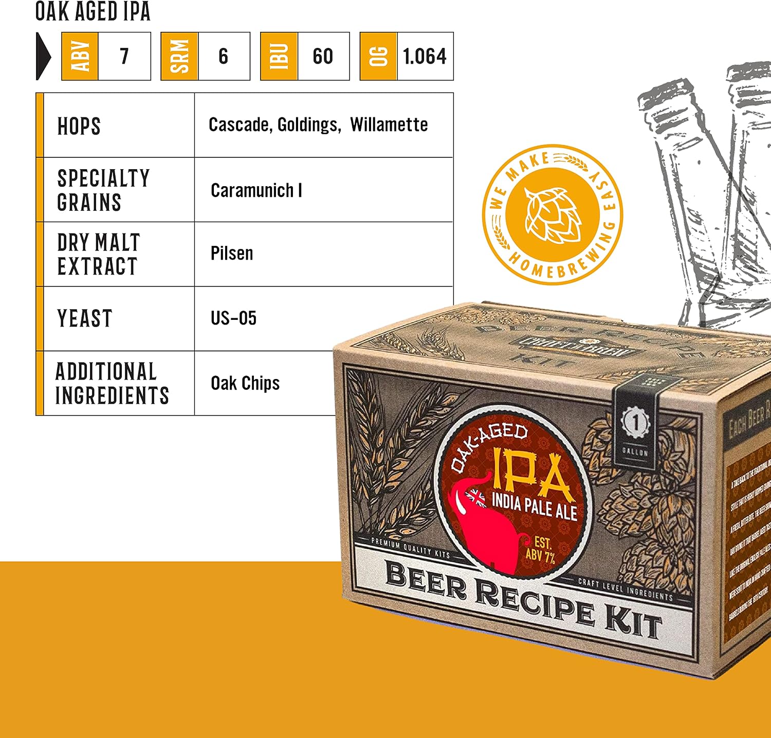 Craft A Brew Recipe Kit - Oktoberfest Ale Refill - 1 Gallon - Ingredients for Home Brewing Beer