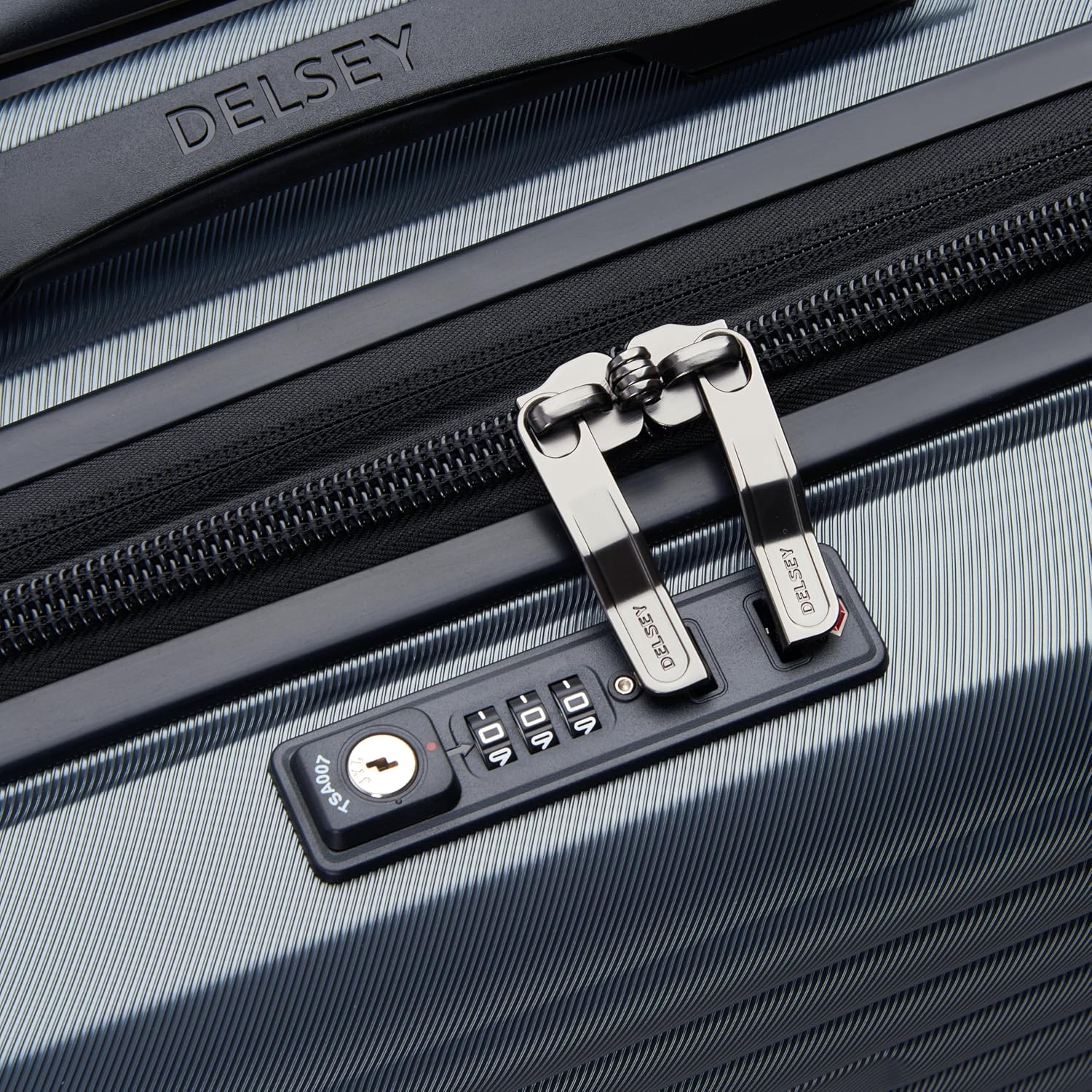 DELSEY PARIS Cruise 3.0, 20 Inch Carry-On Hardside Luggage, Deep Sea Navy | Expandable Suitcase, Lightweight 100% Polycarbonate Shell, Dual-Density Spinner Wheels, USB Port, TSA Lock