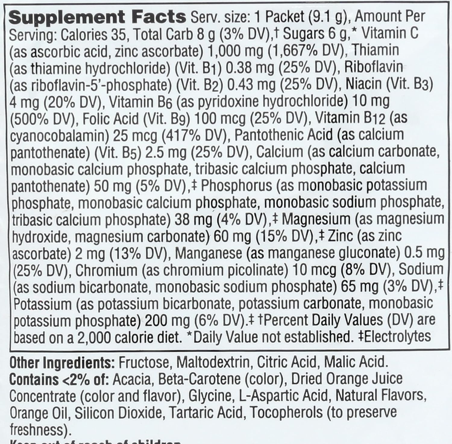 Alacer Super Orange Emergen C Packet, 0.32 OZ