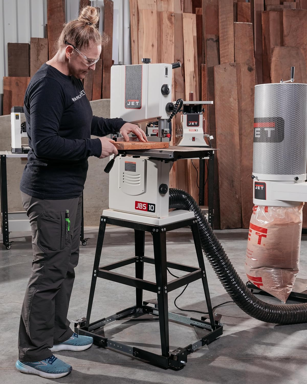 JET 10-Inch Woodworking Band Saw with Stand, 1/2 HP, 115V 1Ph (JWB-10)