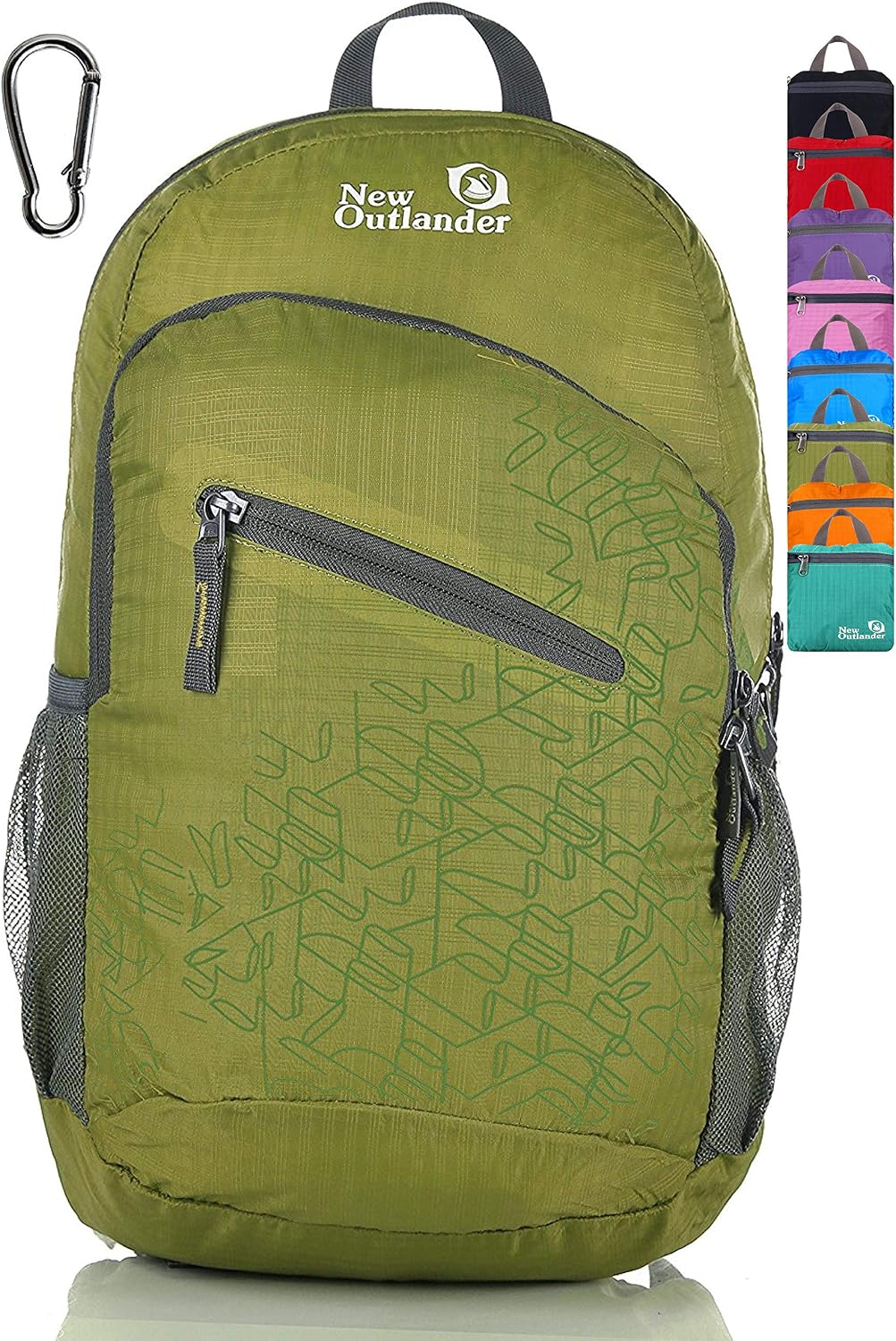 Packable Handy Lightweight Travel Hiking Backpack Daypack-Orange