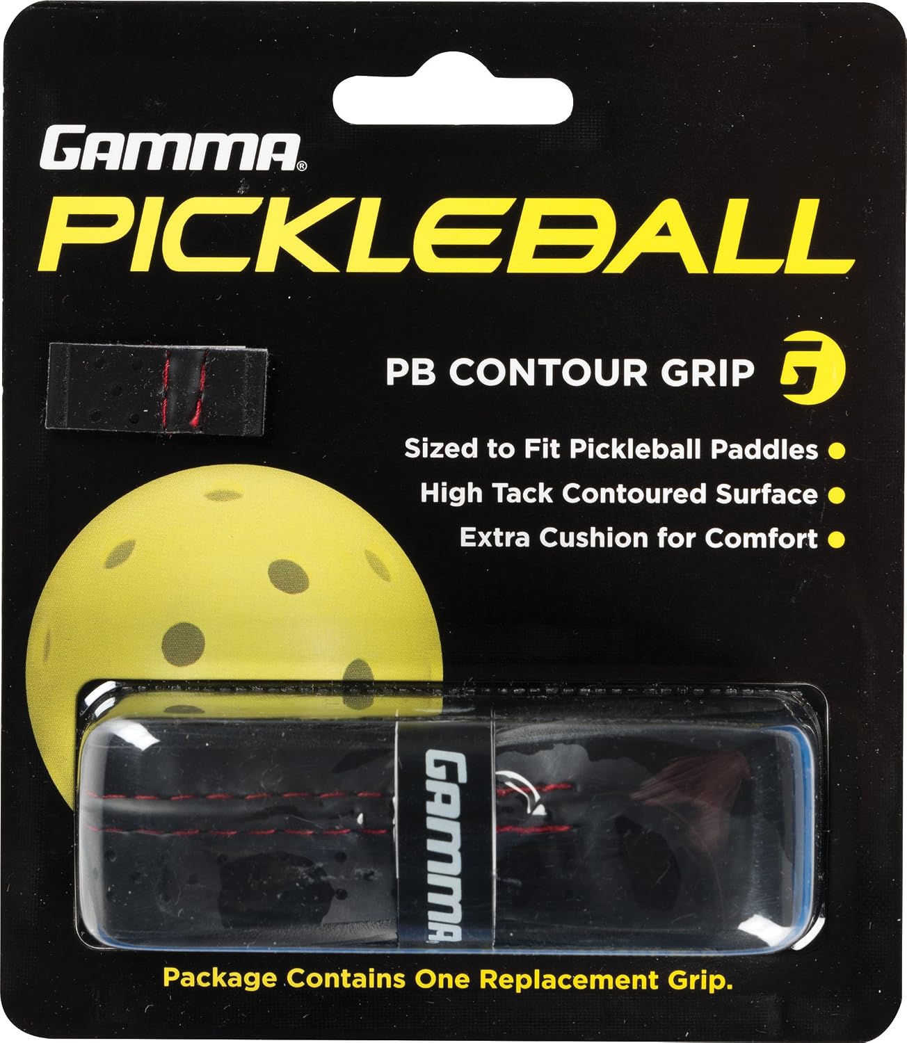 Gamma Pickleball Contour Grip – Enhanced Padding for Comfort & Control, Moisture-Wicking, Non-Slip Replacement Grip for Pickleball Paddles