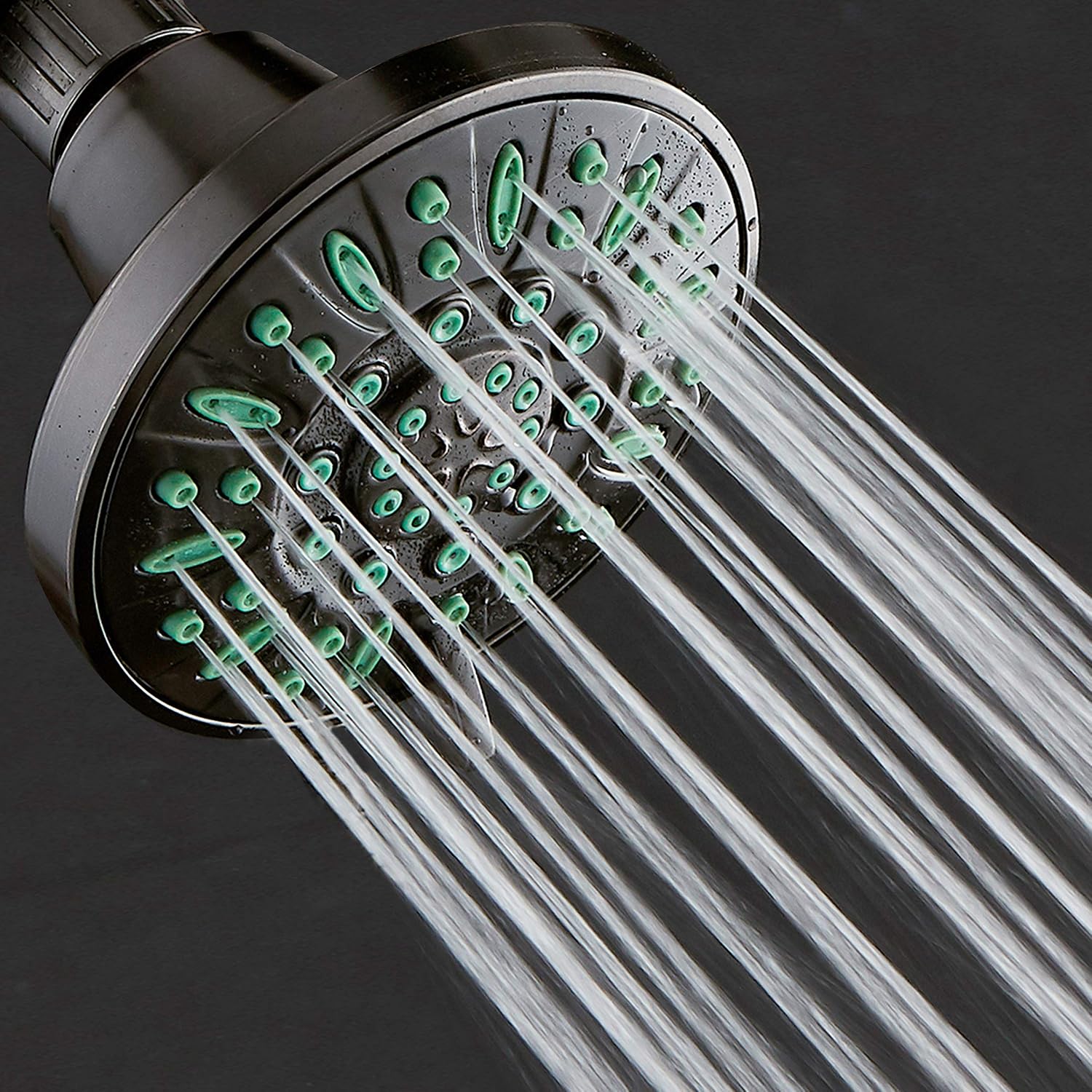 AquaDance Antimicrobial/Anti-Clog High-Pressure 6-setting Shower Head, Microban Nozzle Protection from Growth of Mold