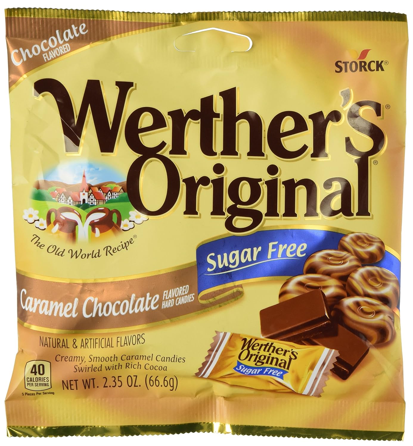 Werther's Original Caramel Coffee Hard Candy - Individually Wrapped Hard Candies for Halloween, Parties, or Snacks - 2.65 oz Bags (Pack of 3)