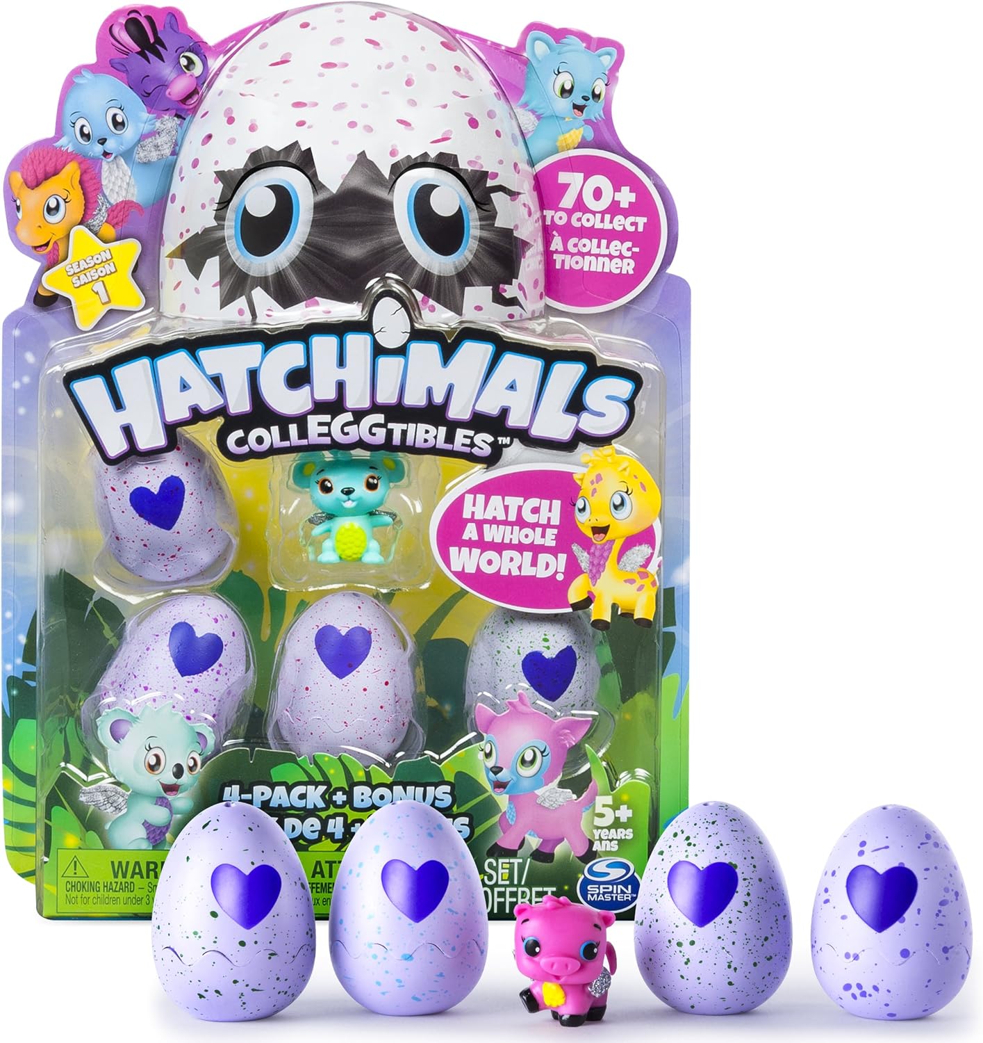 Hatchimals - CollEGGtibles - 4-Pack + Bonus (Styles & Colors May Vary) by Spin Master
