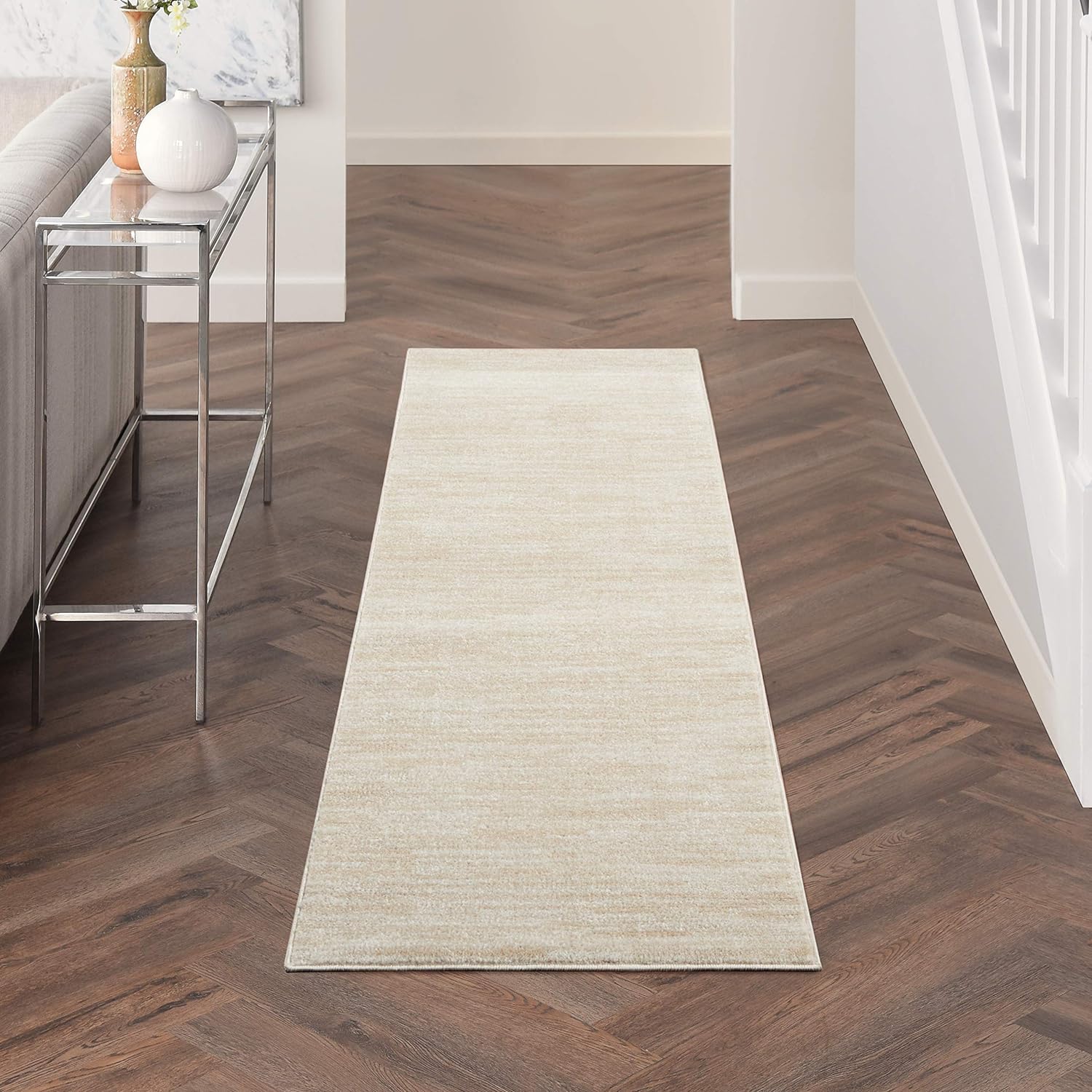 Nourison Home Essentials Indoor Outdoor Area Rug, Ivory Beige, 7' x 10'