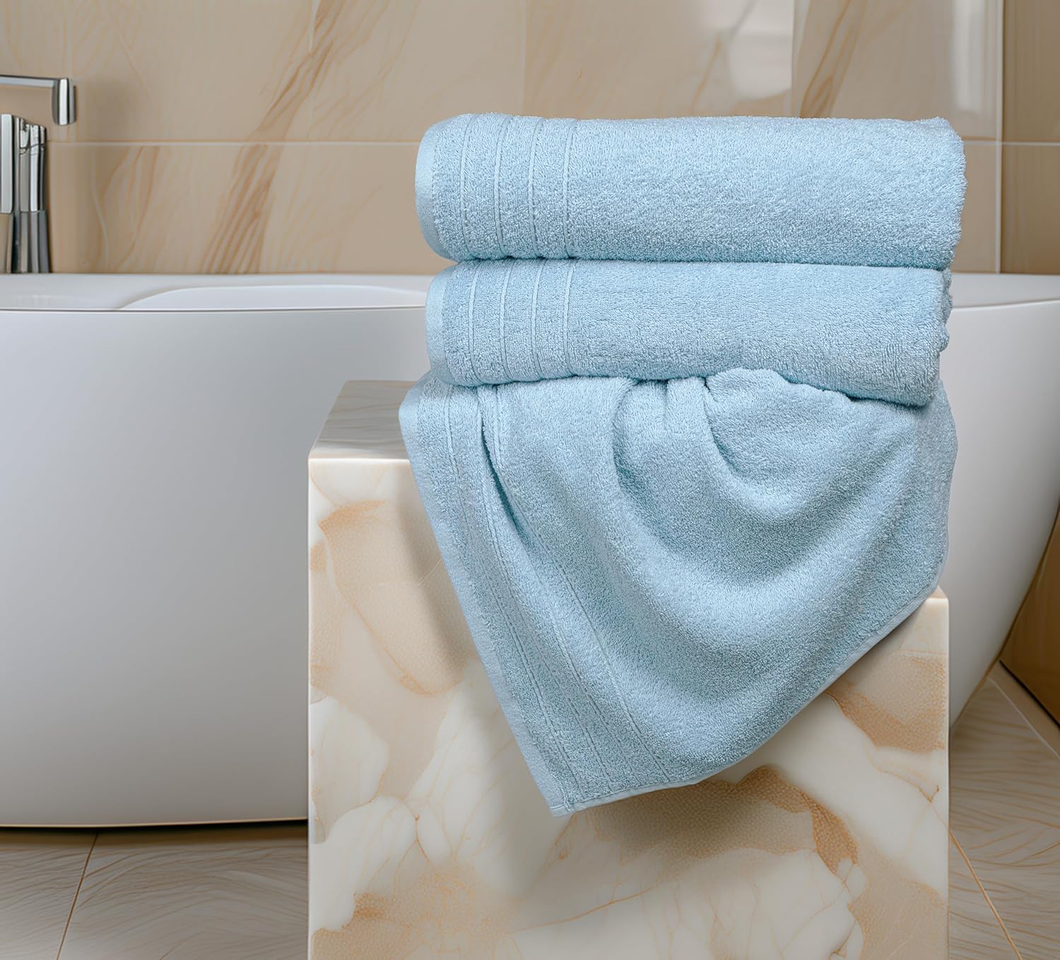 Tens Towels 8 Piece Towel Set, 2 XL Bath, 2 Hand, 4 Washcloth, Dark Grey