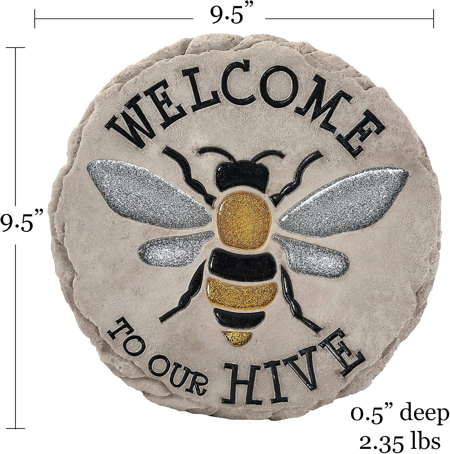 Spoontiques - Garden Décor - Nut House Stepping Stone - Decorative Stone for Garden