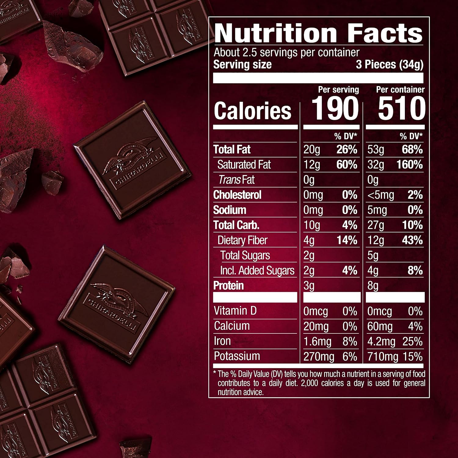 Ghirardelli, Intense Dark Chocolate Bar, 72% Cacao, Bar, 3.5 Ounce