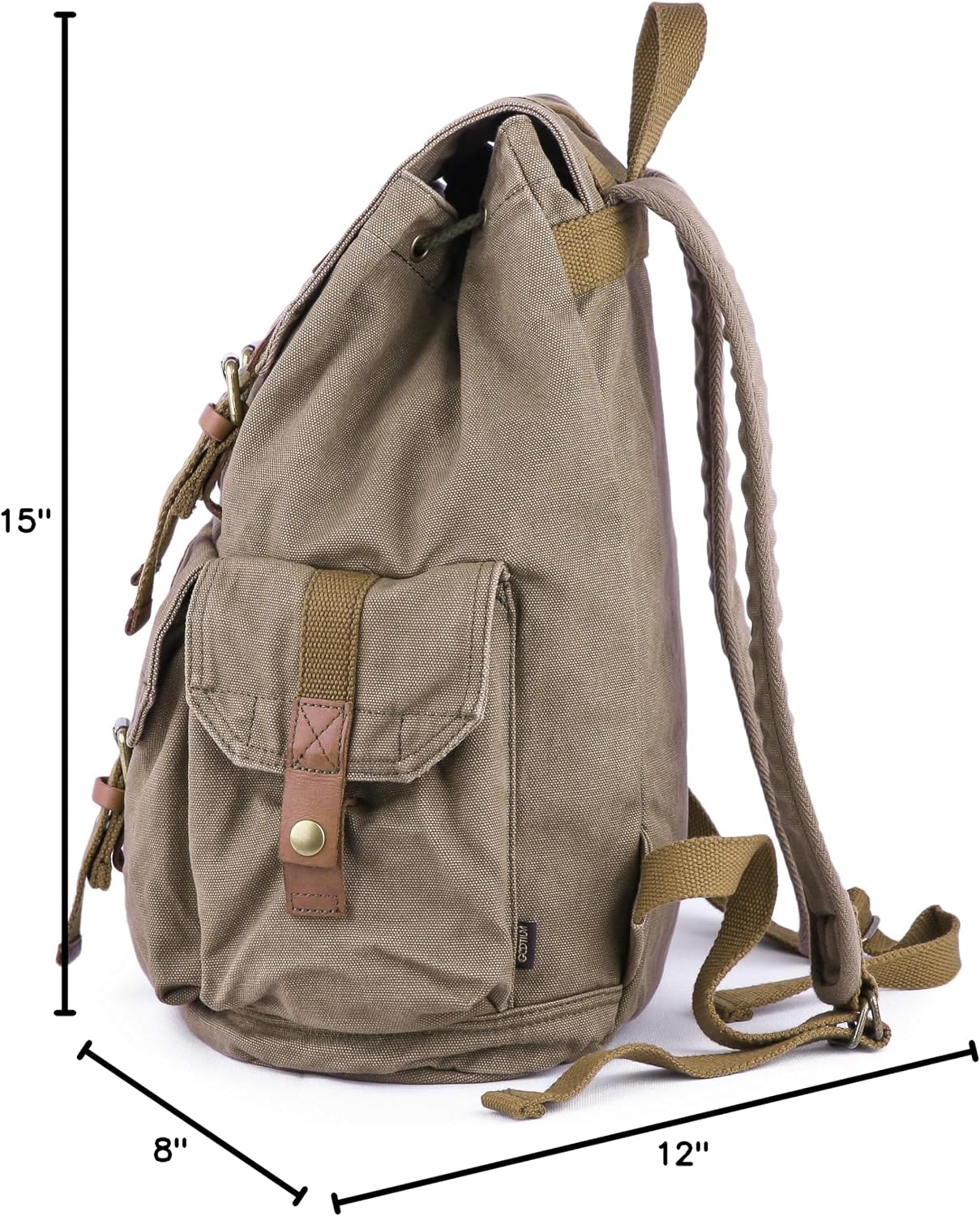 GOOTIUM 21101AMG Specially High Density Thick Canvas Backpack Rucksack, Field Tan, Large