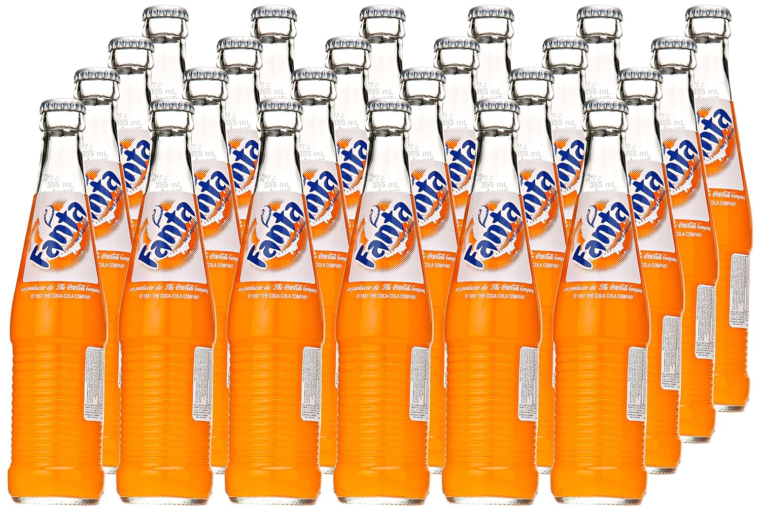 Mexican Fanta Orange Glass Bottle, 12 fl oz, 24 Pack