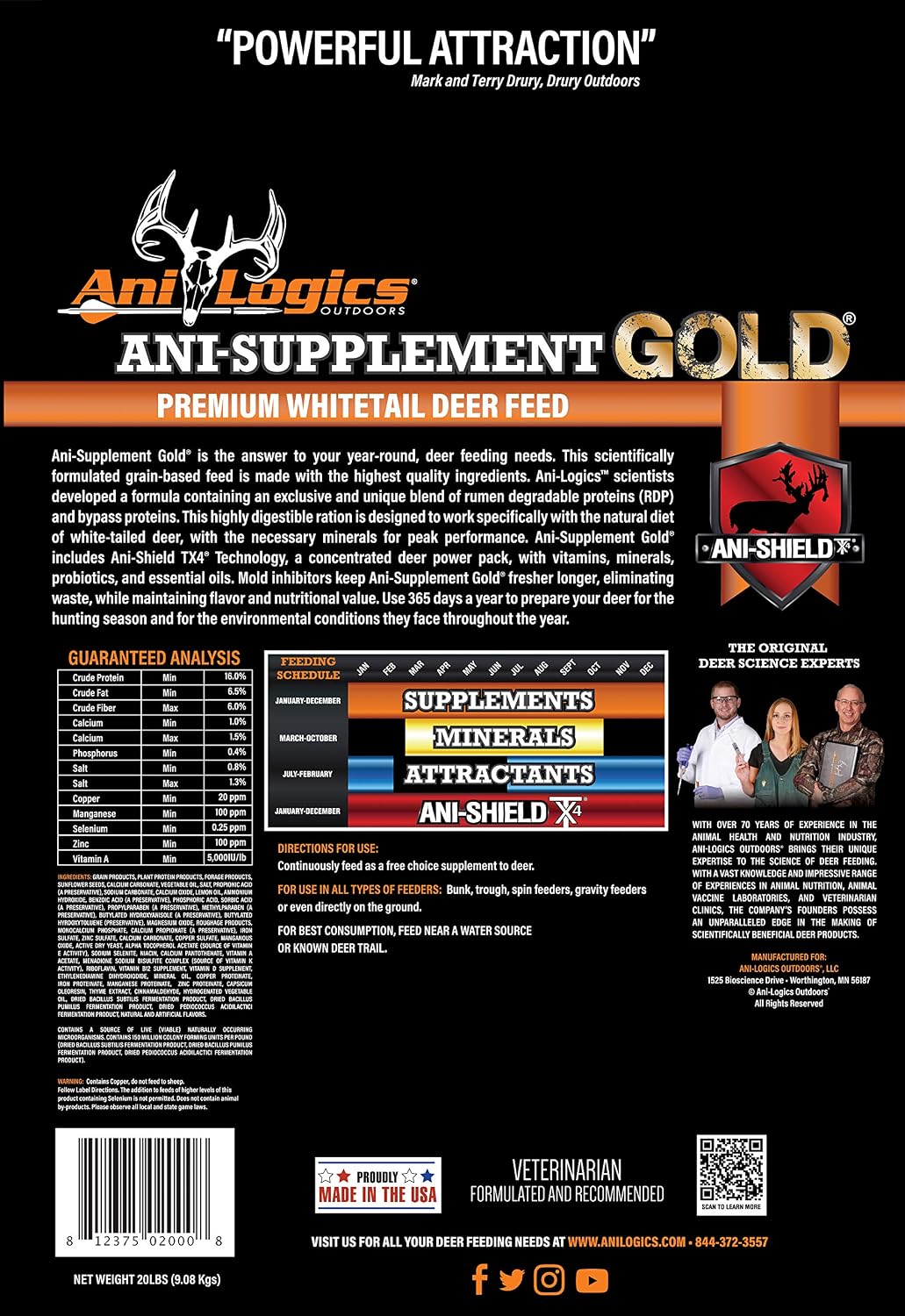 Ani-Logics Outdoors ANI-Supplement Gold 20 lb