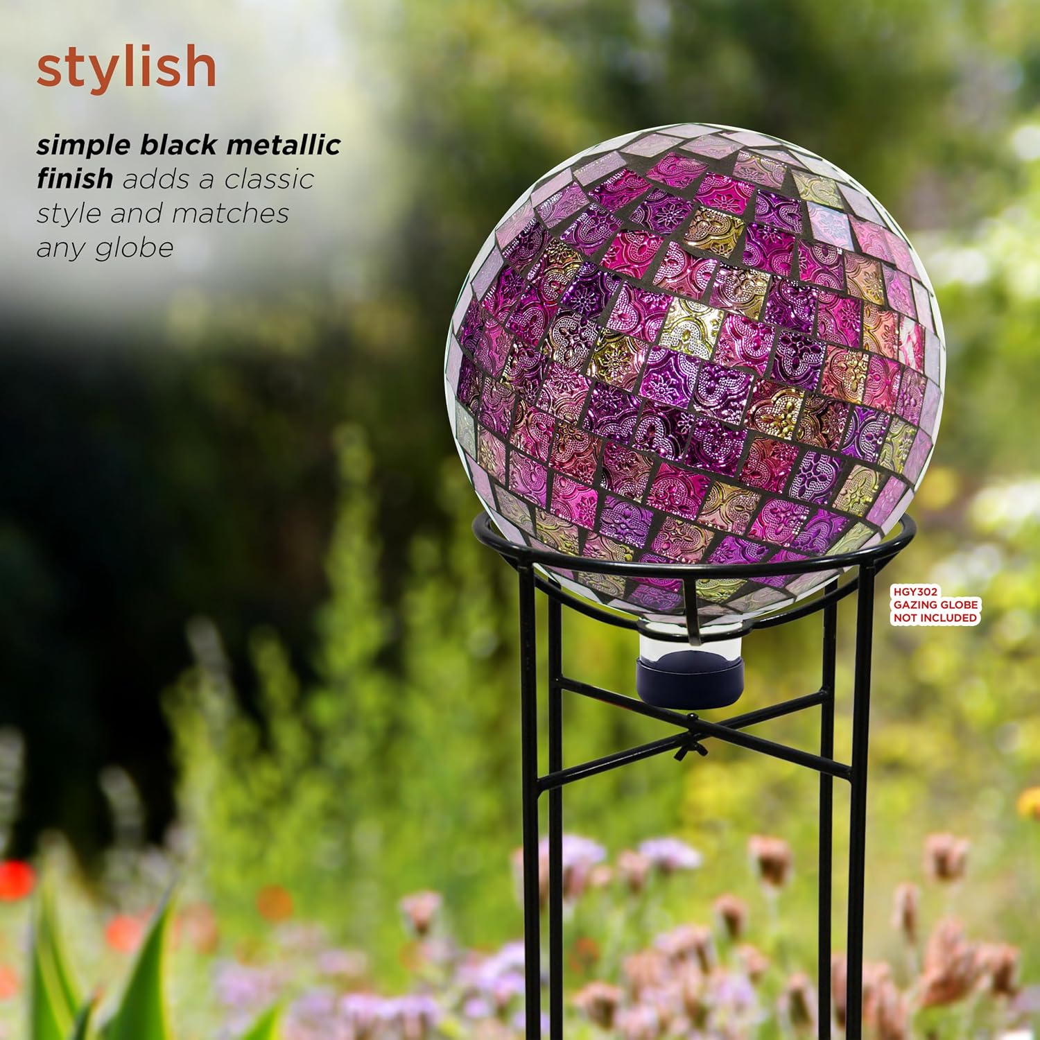 Alpine Corporation 12" Tall Indoor/Outdoor Roman Column Gazing Globe Display Stand