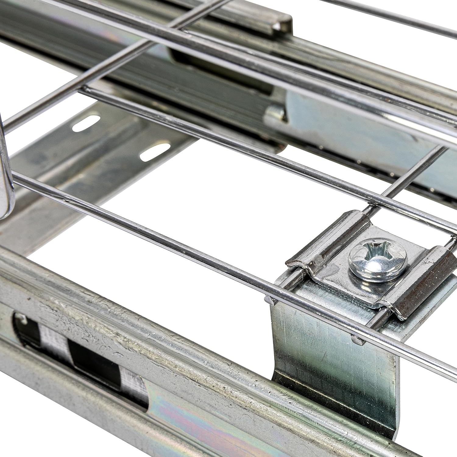 Household Essentials Glidez 2‑Tier Multipurpose Chrome‑Plated Steel Pull‑Out/Slide‑Out Under Cabinet Organizer, Chrome Finish