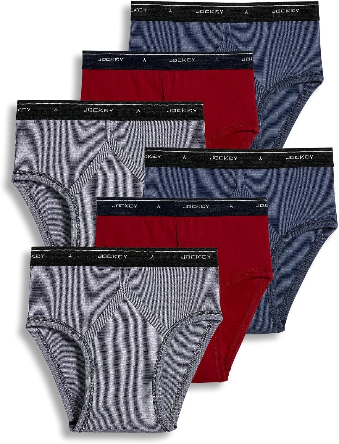 Jockey Classic Low Rise Brief- 6 Pack - 100% Cotton Underwear for Men