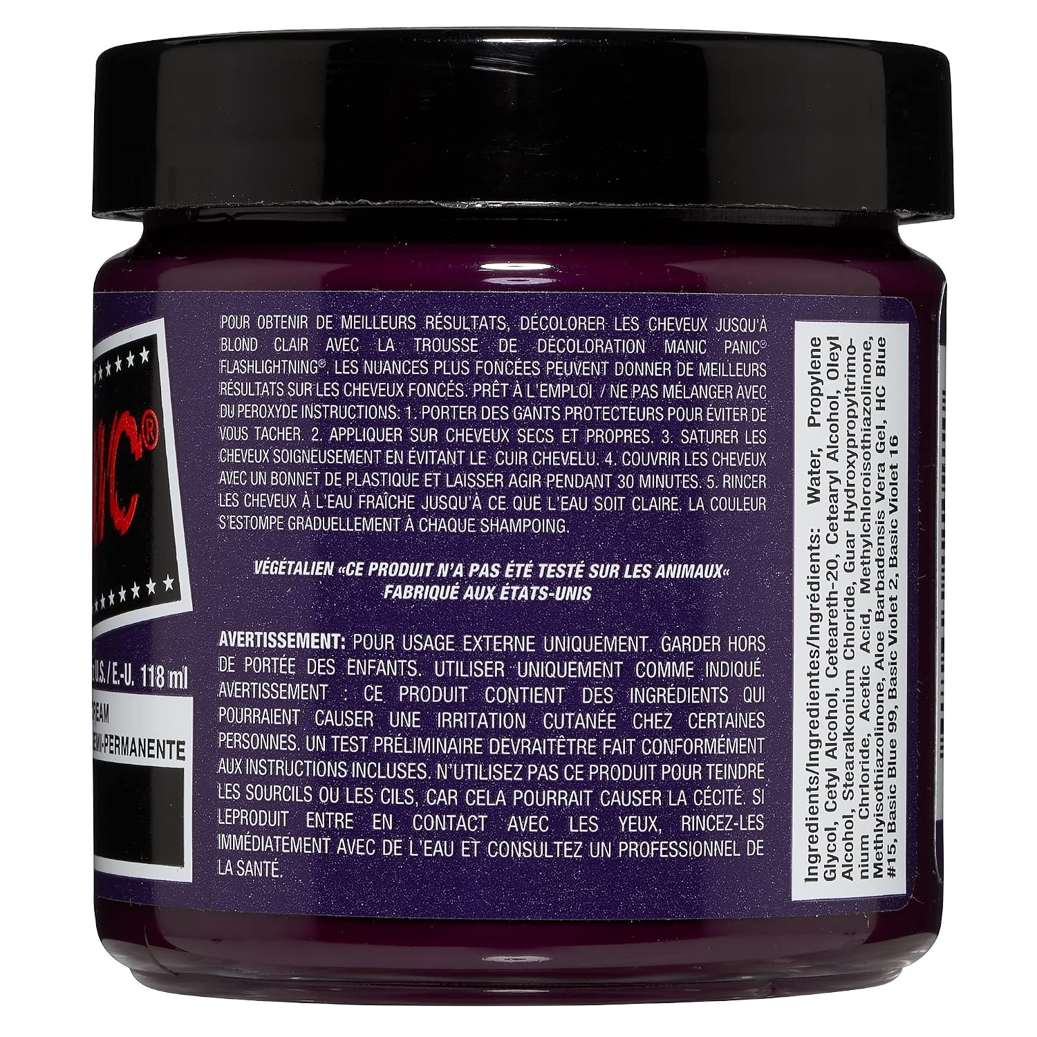 MANIC PANIC Classic Cotton Candy Pink Semi Permanent Hair Color - Bright Pink Hair Dye for Women & Men That Lasts 4-6 Weeks - Vegan, Ammonia & Cruelty-Free - Create & Mix Custom Shades (4oz / 2pk)