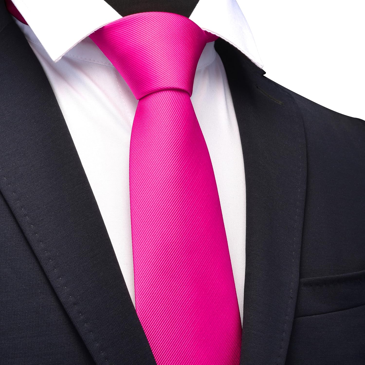 GUSLESON Classic New 3.15"（8cm） Men's Solid Color Necktie Wedding Business Tie + Gift Box