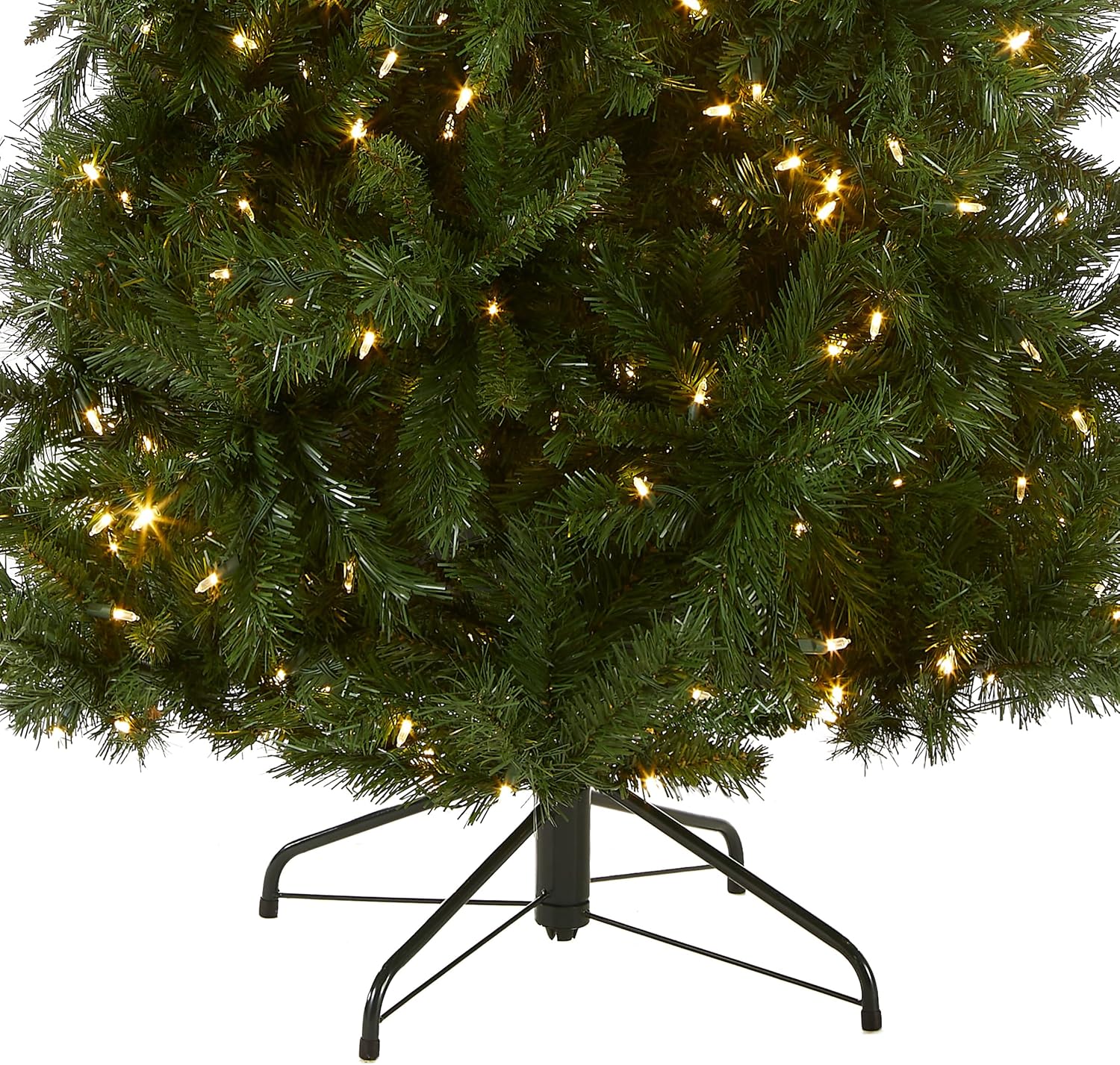 National Tree Company 7.5ft Pre-Lit Lehigh Valley Pine Slim Christmas Tree | 450 LED Lights, 1, 105 Tips, 10 Light Functions, Foot Pedal