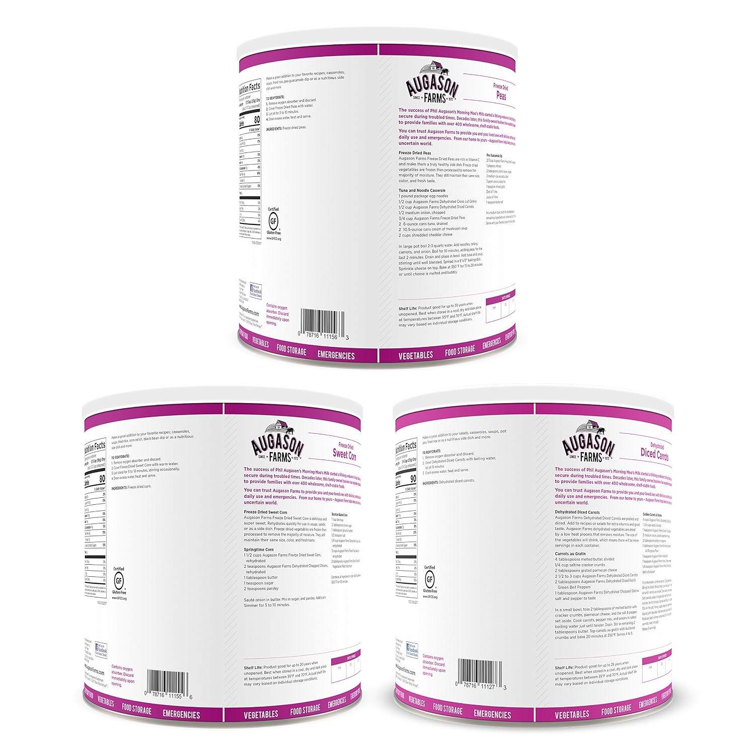 Augason Farms Vegetable Variety Kit, 1 pack