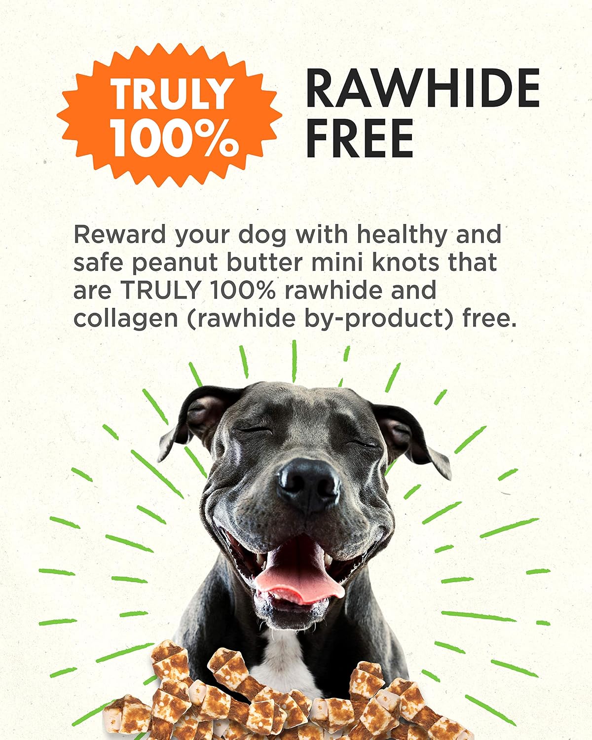 Canine Naturals Rawhide Free Chicken Recipe Dog Chews, Mini Knots, 12 Count