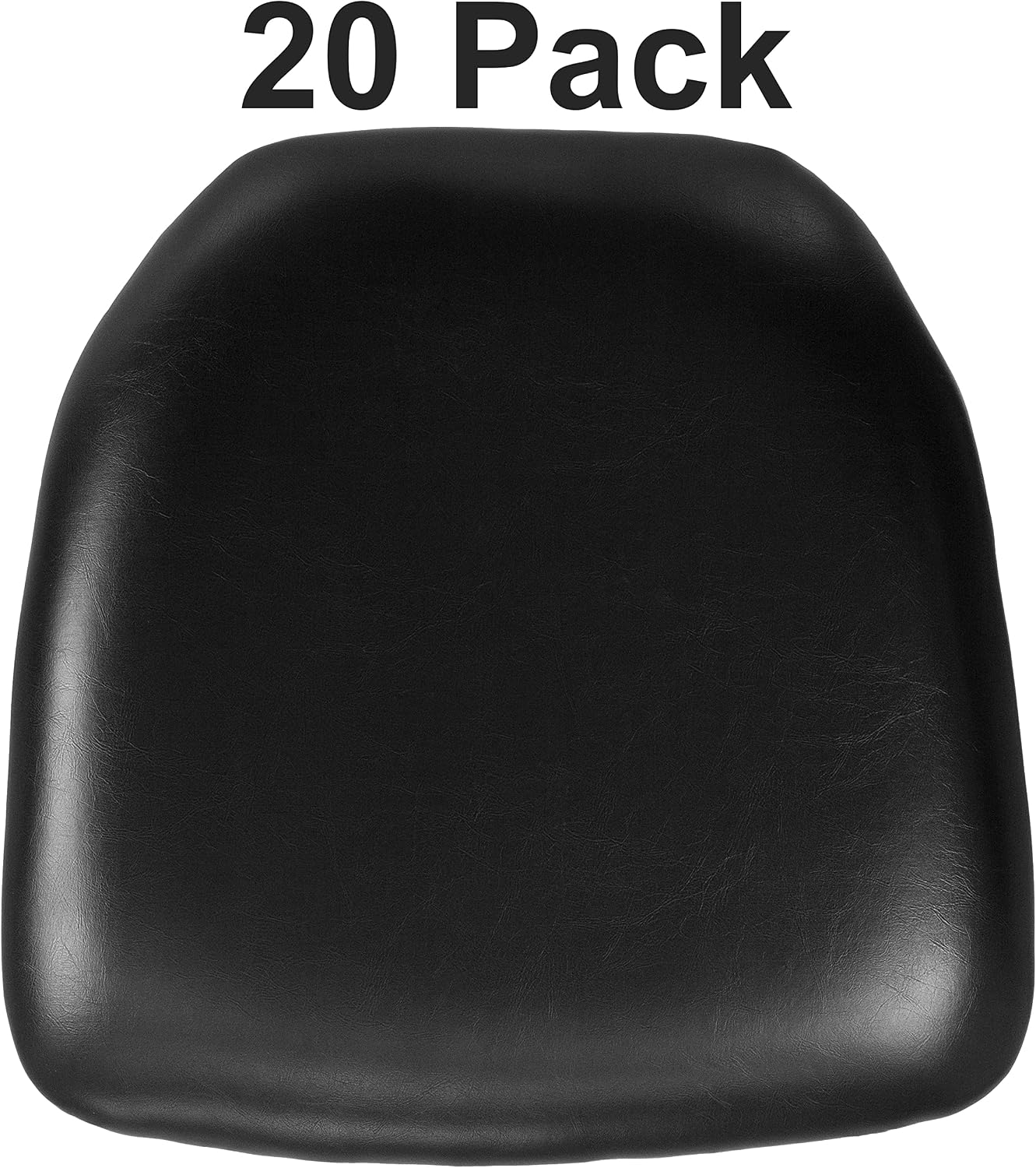 Flash Furniture Hard Black Vinyl Chiavari Chair Cushion | Fits Chiavari Chairs, Weddings And Banquet Events, Hard Foam, Wipe-Clean Vinyl